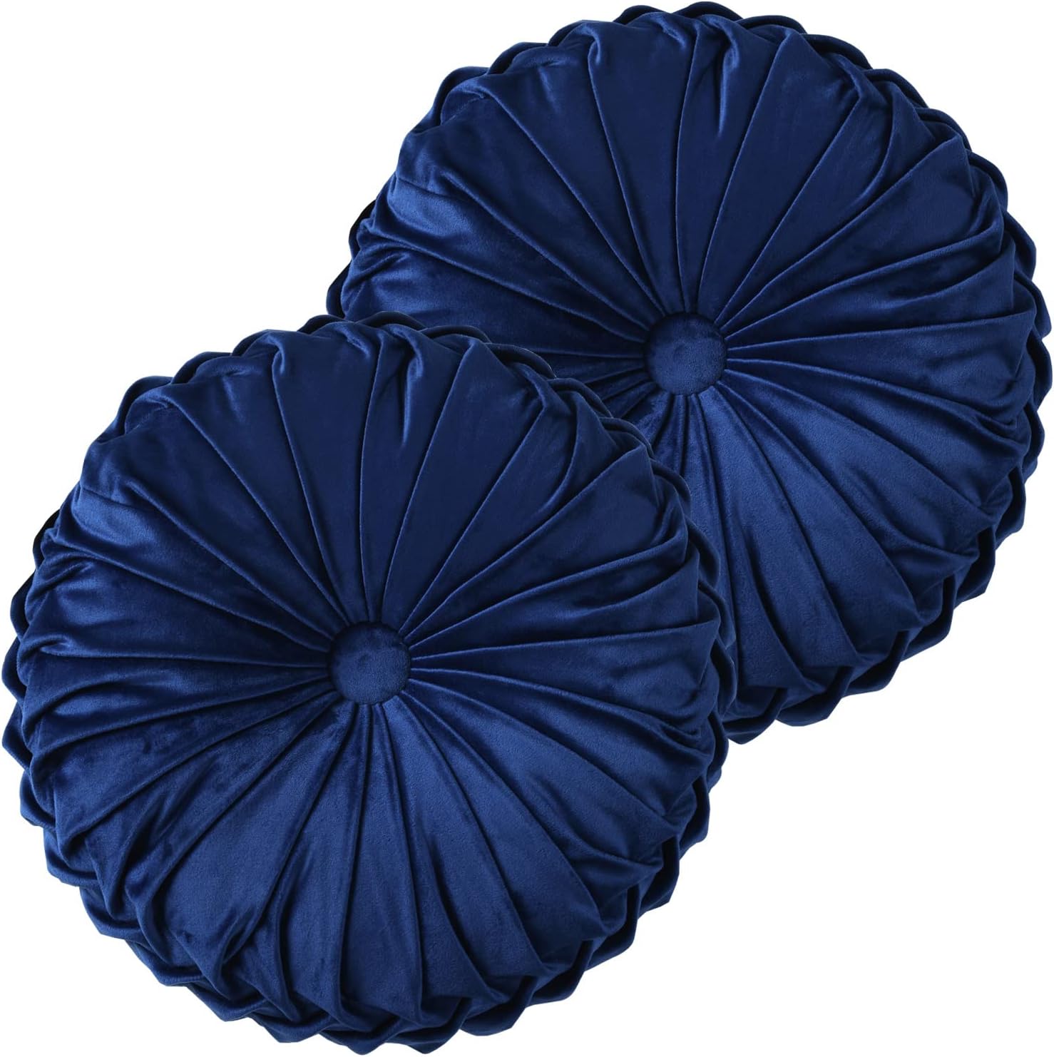 HIG Decorative Round Pleated Throw Pillows