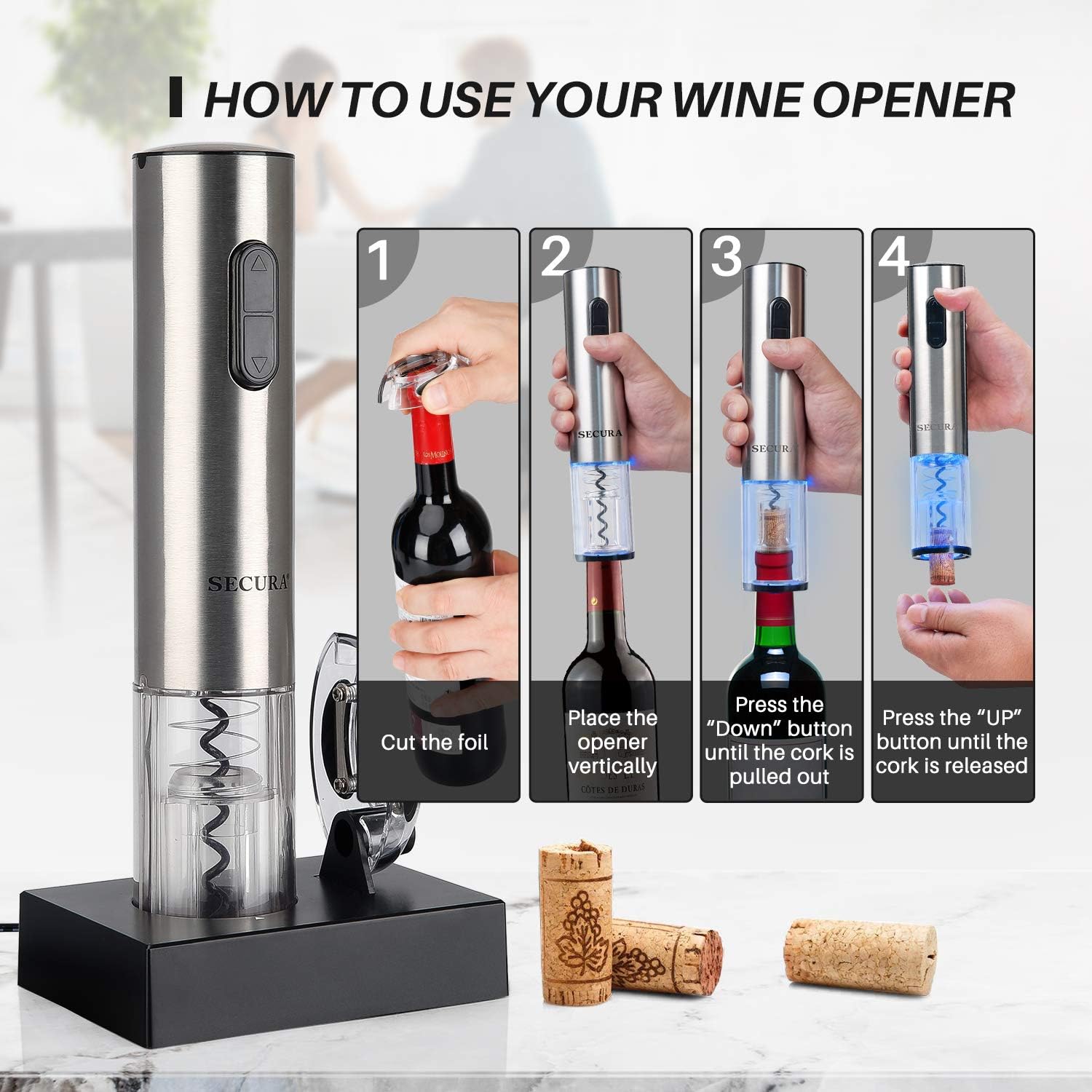 Secura Automatic Electric Wine Opener