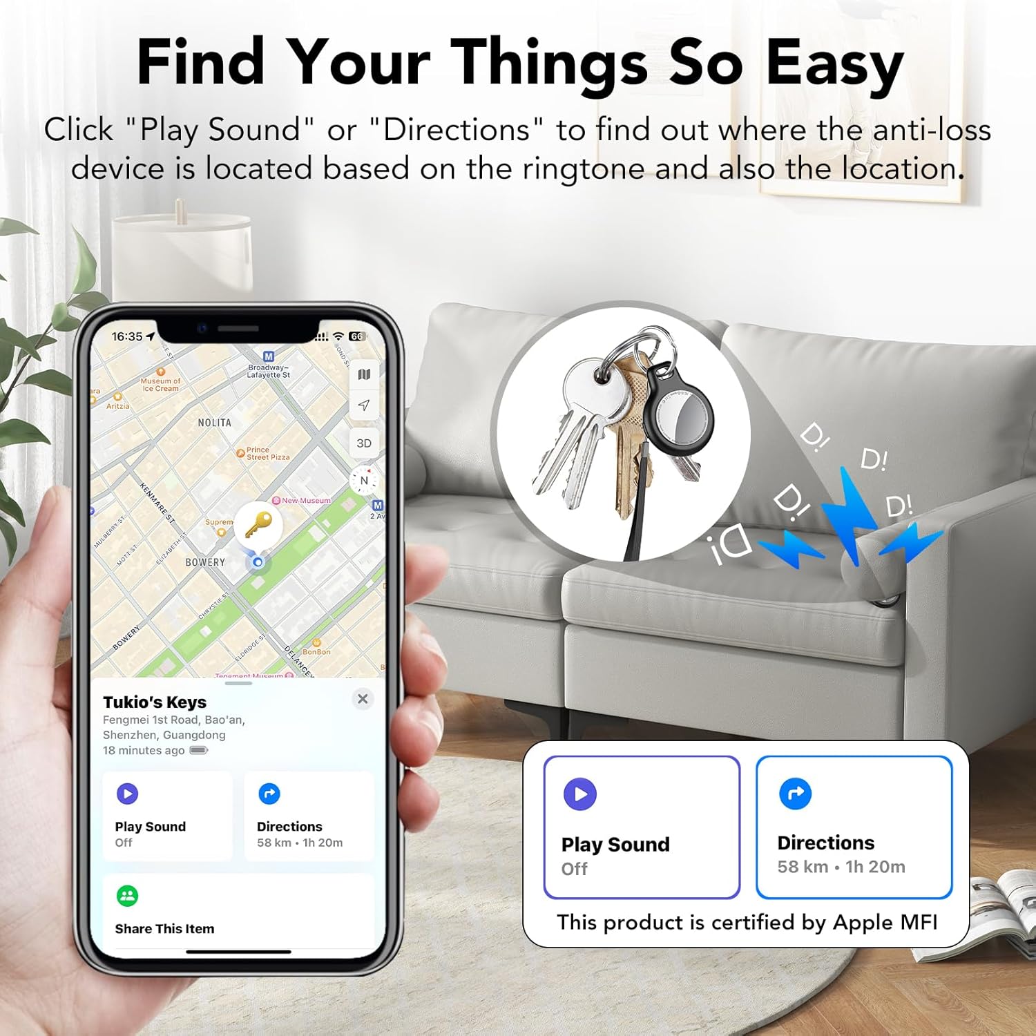 Apple MFi Air Tracker Tags 4-Pack