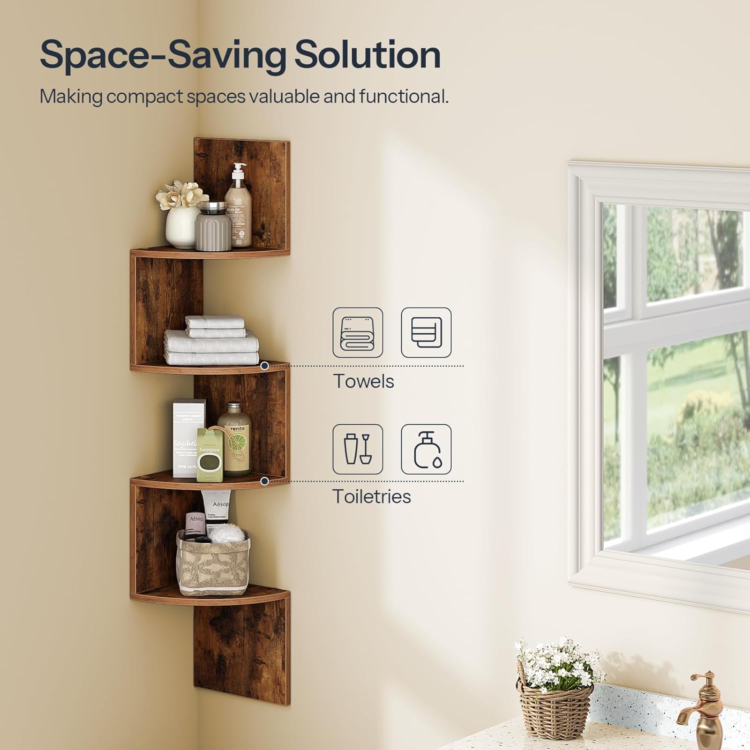 HOOBRO Corner Shelf Wall-Mounted