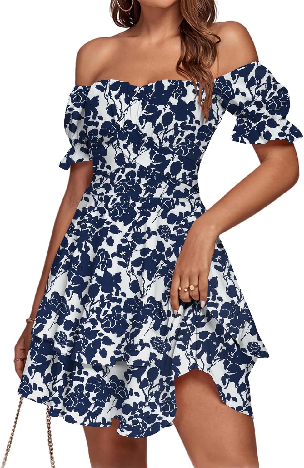 LYANER Women's Tie Back Off Shoulder Wrap Layer