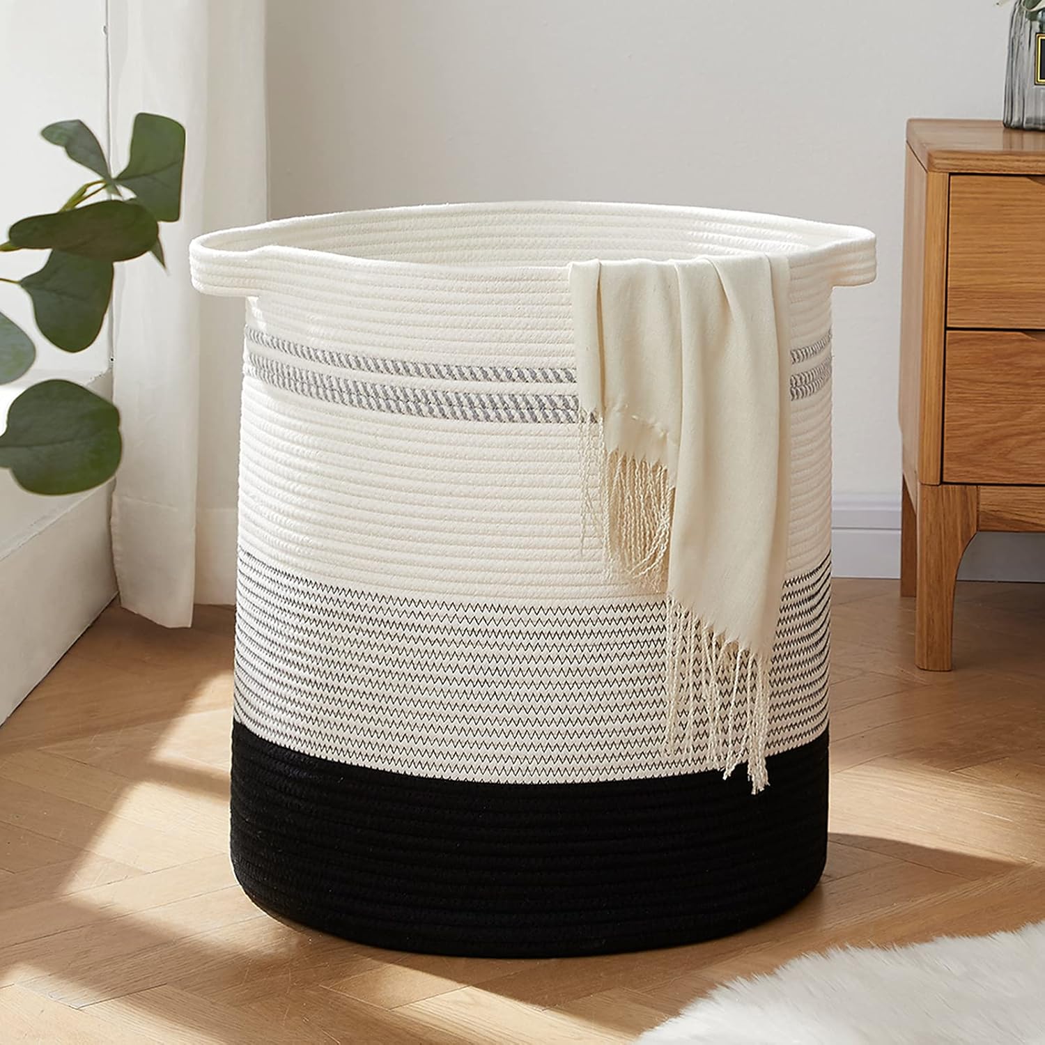 OIAHOMY 80L Laundry Baskets Hamper with Handles