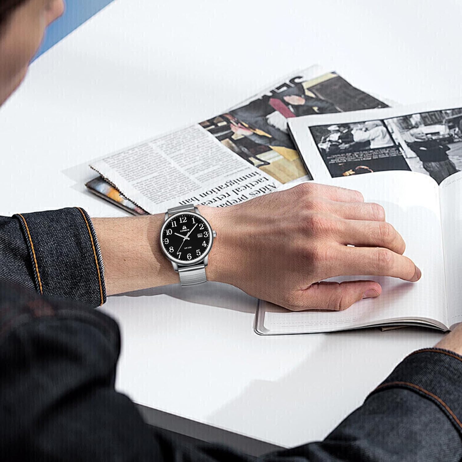 Men’s Waterproof Quartz Watch with Date