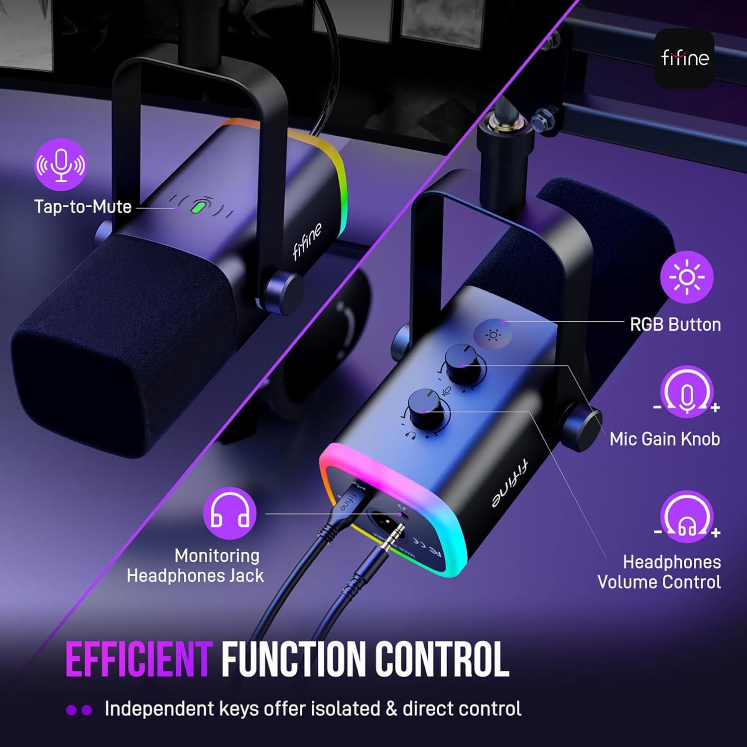 FIFINE AM8T XLR/USB Gaming Microphone Kit