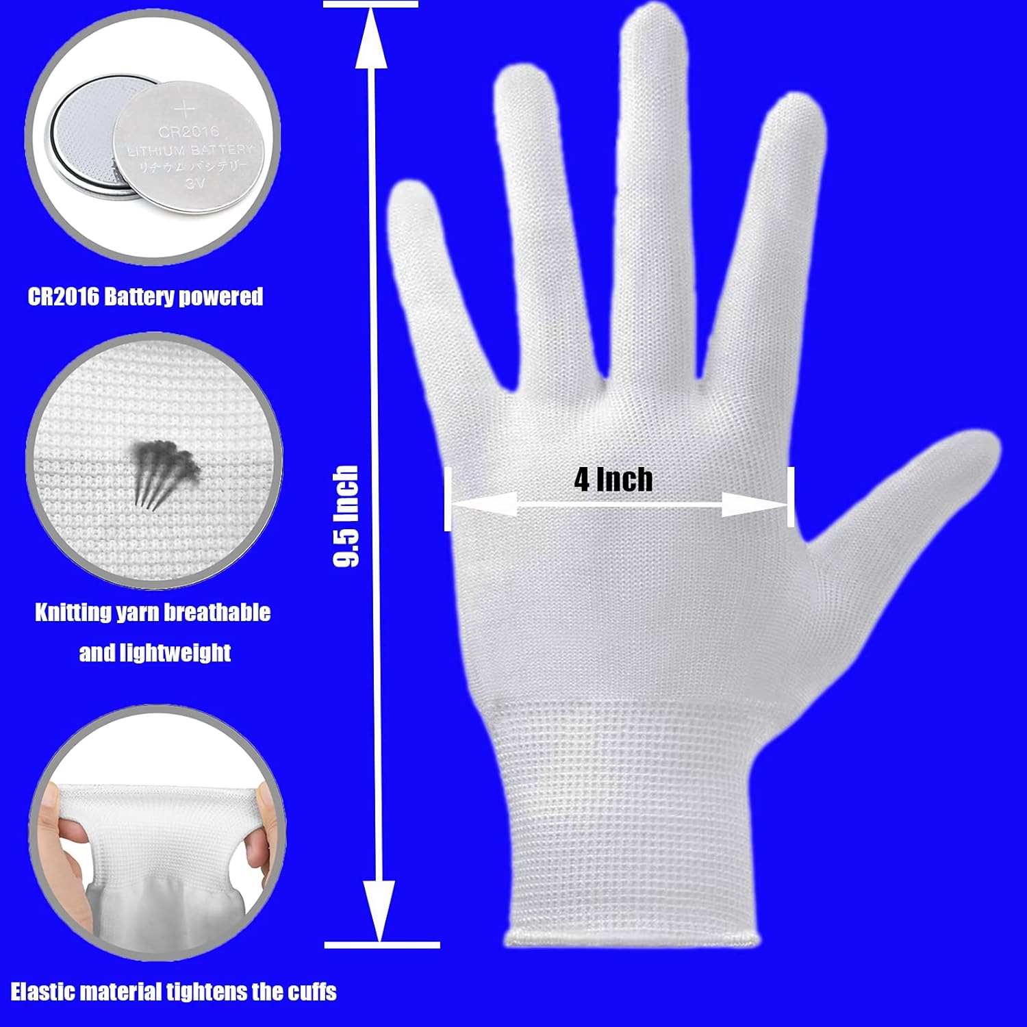 LED Finger Gloves - Light Up Gloves with 5 Color/6 Mode