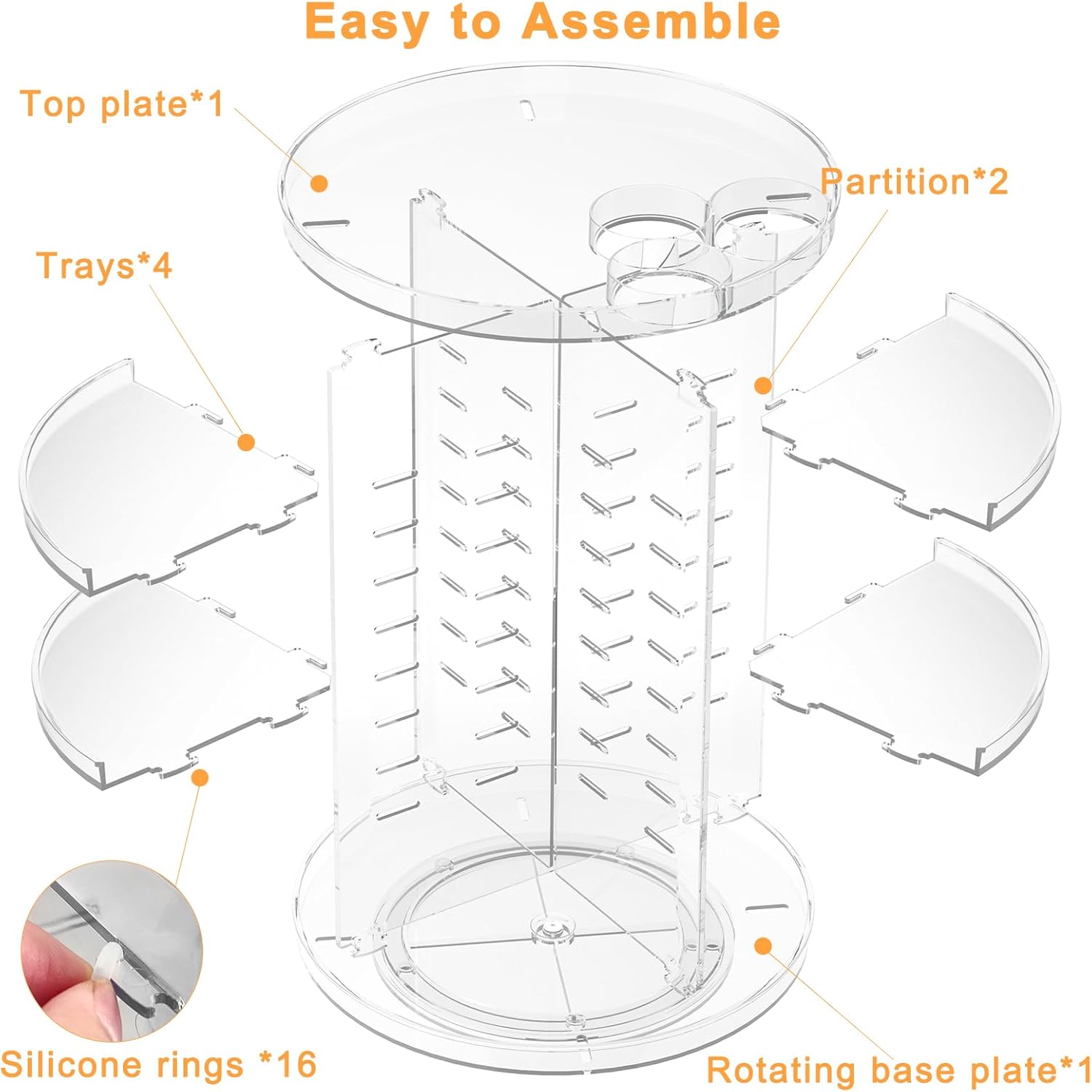 Rotating 8-Layer Makeup Organizer – Skincare