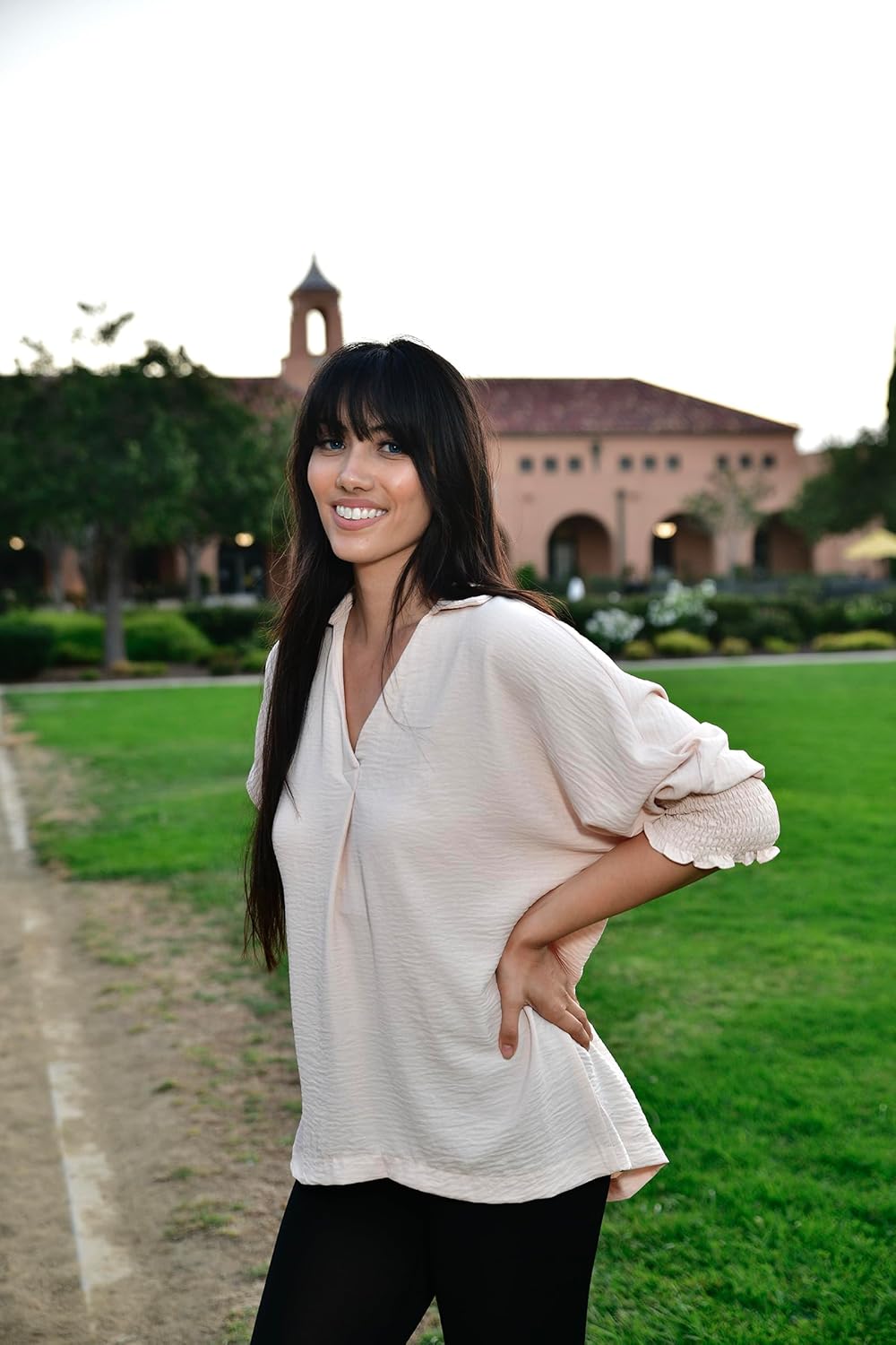 Dokotoo Women Blouses Dressy Casual V Neck