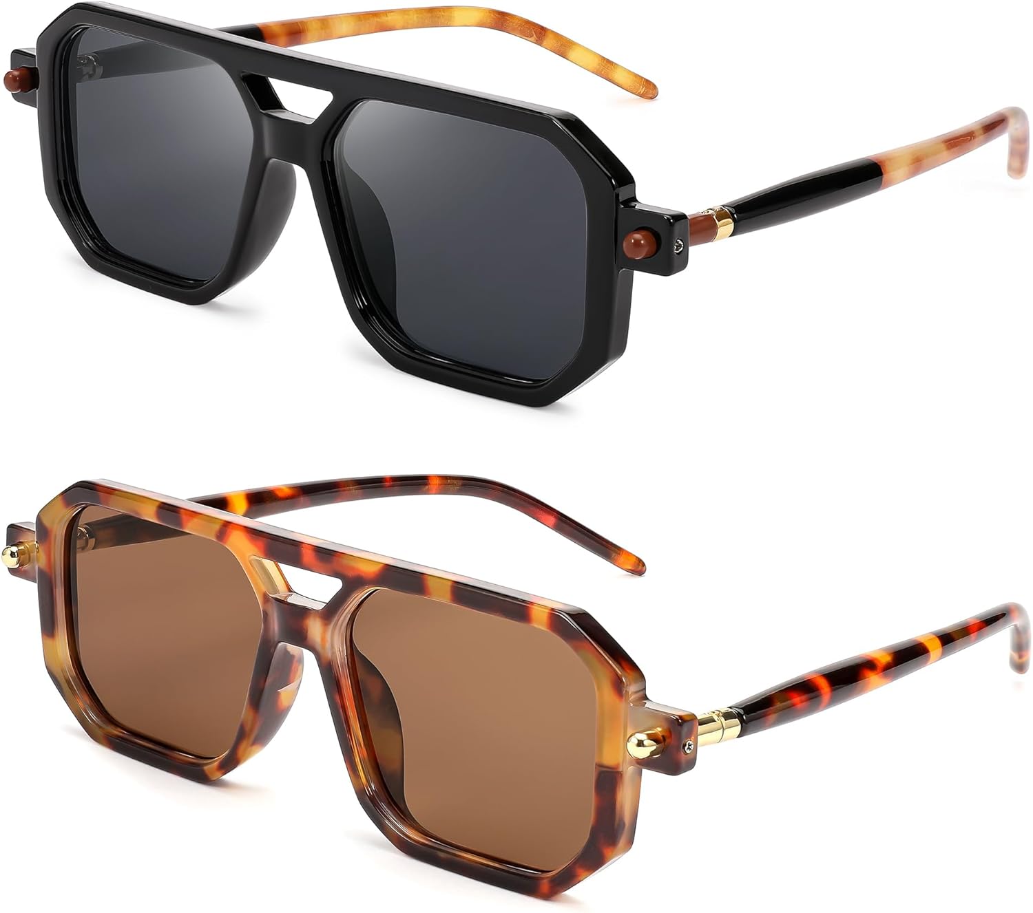 Vintage Flat Aviator Sunglasses for Women Men