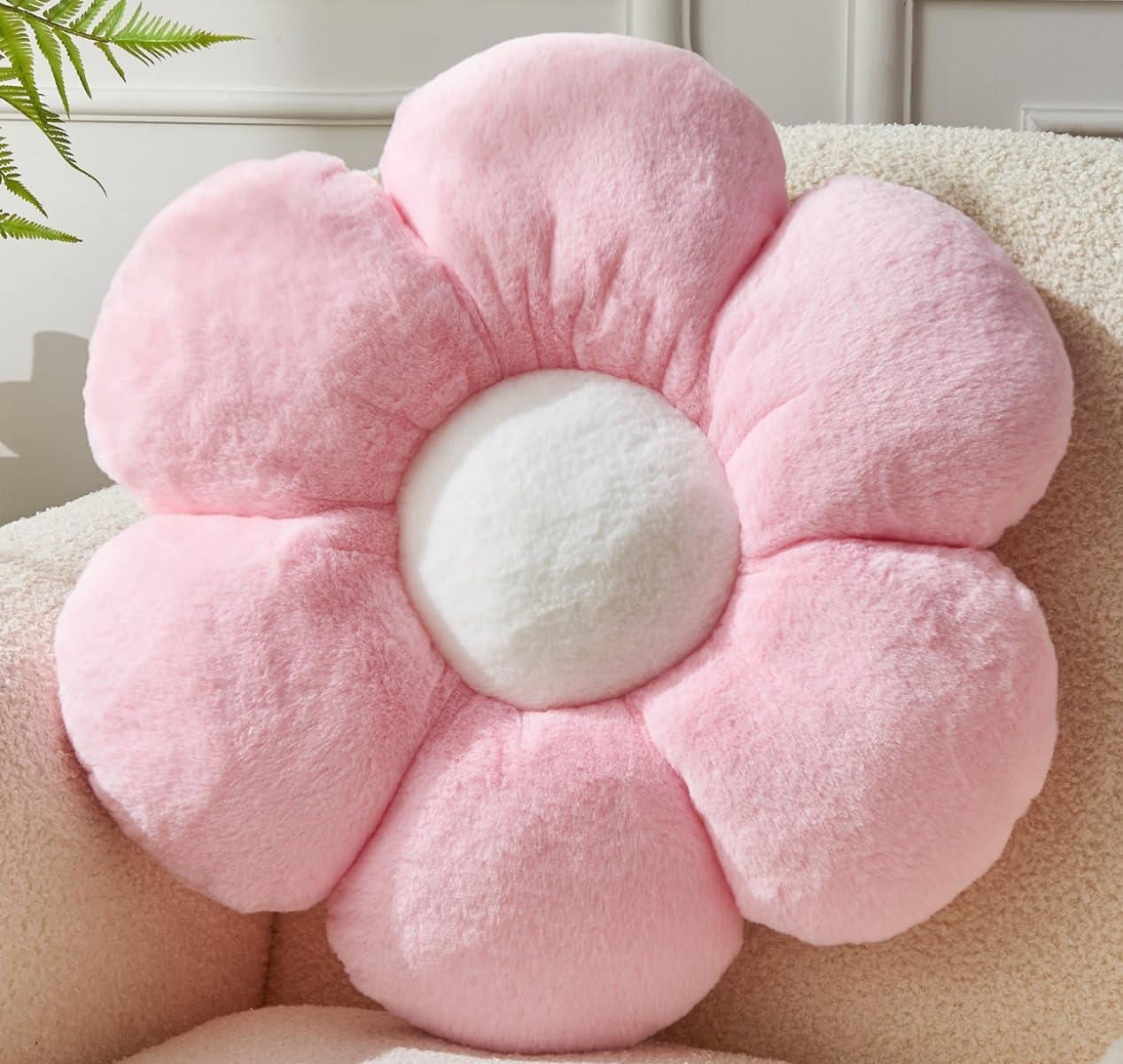 Pink Flower Pillow Flower Shaped
