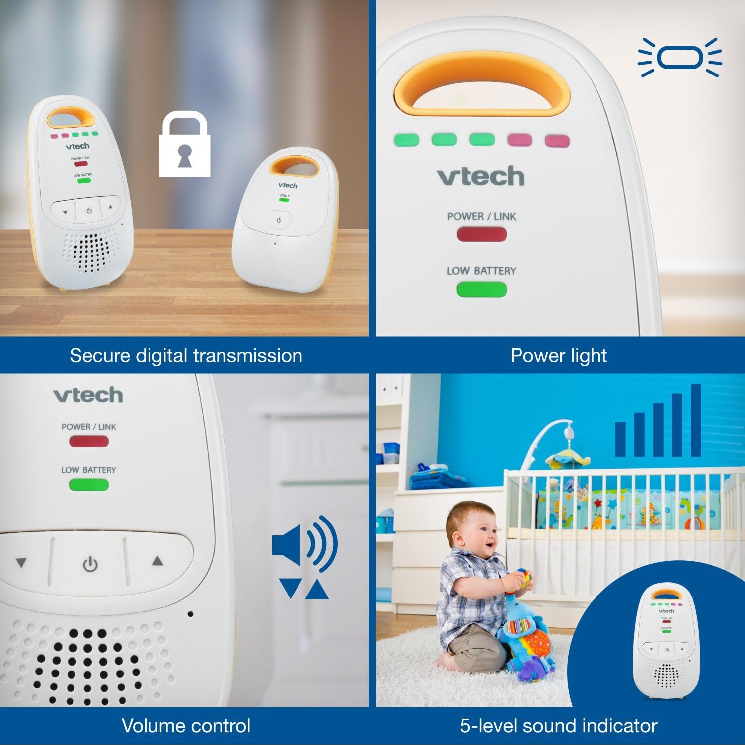 VTech Upgraded Audio Baby Monitor