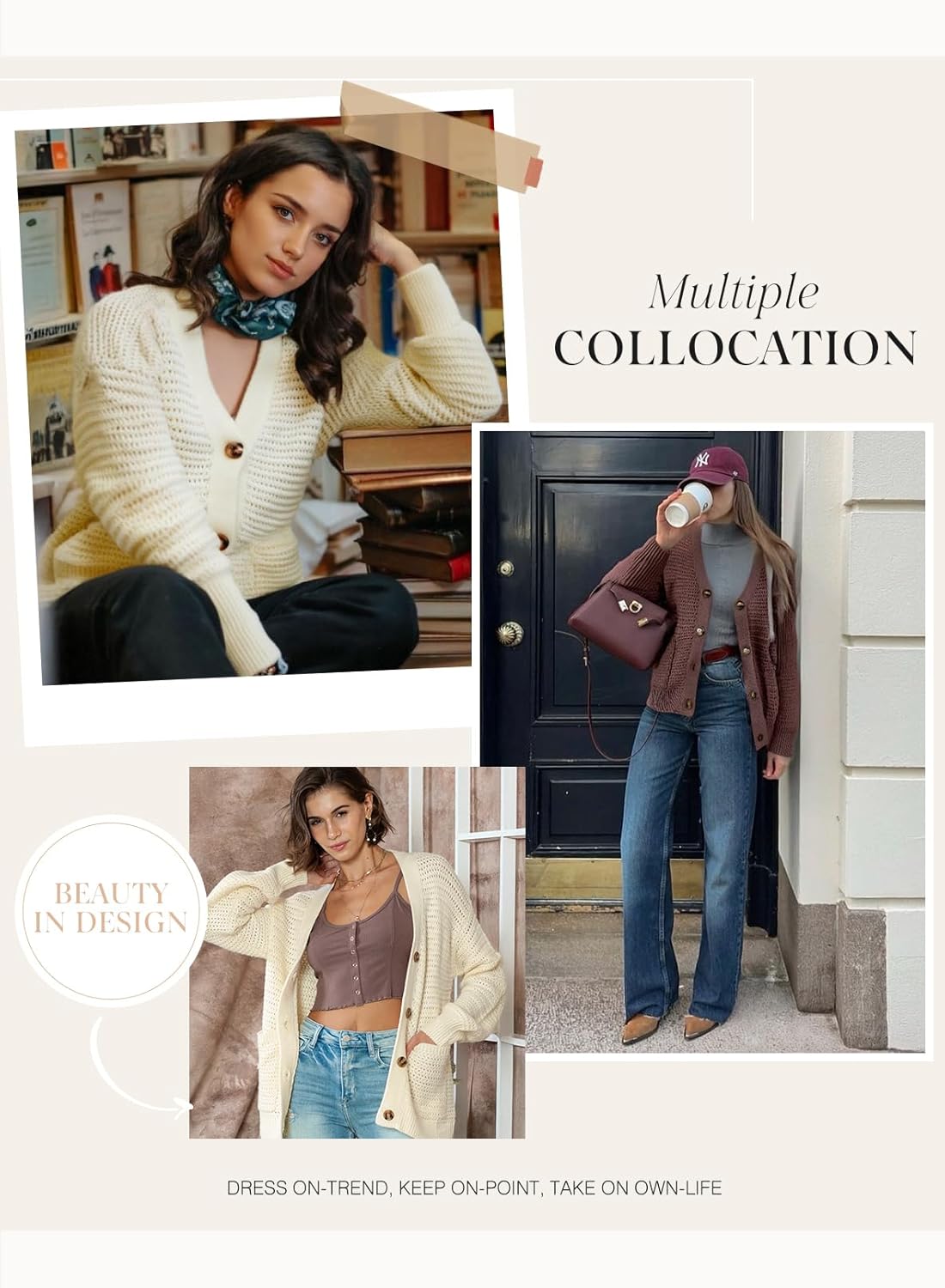 Long Sleeve Knit Sweater Coat for Women