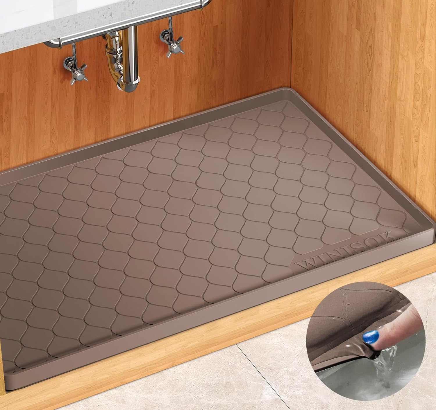 Silicone Under Sink Mat Kitchen & Cabinet Protector