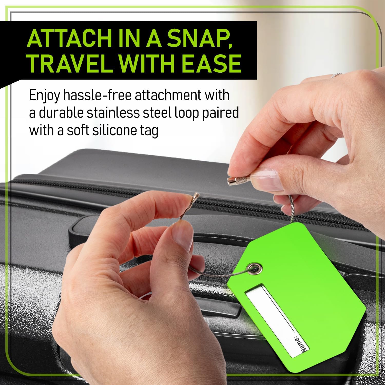 Untethered Durable Luggage Tags for Suitcases