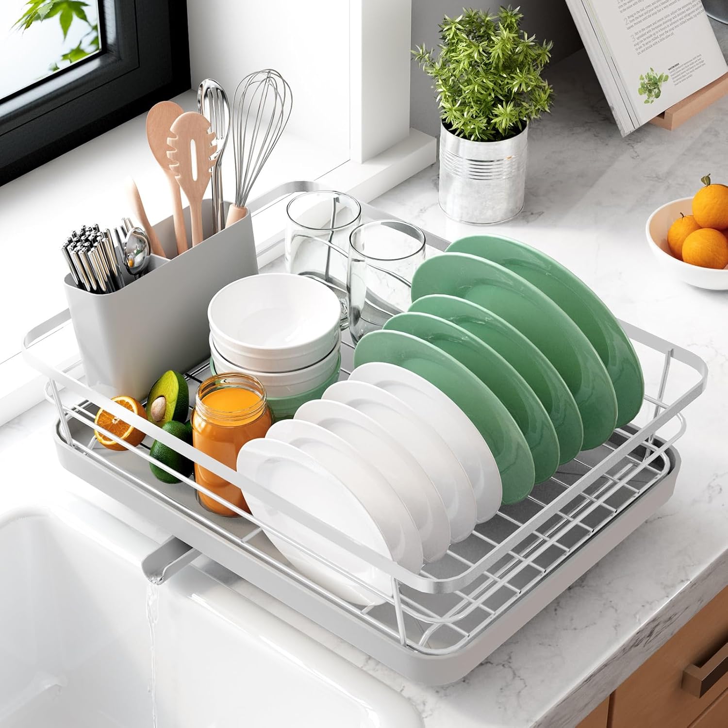 Kitsure Dish Drying Rack for Kitchen Counter