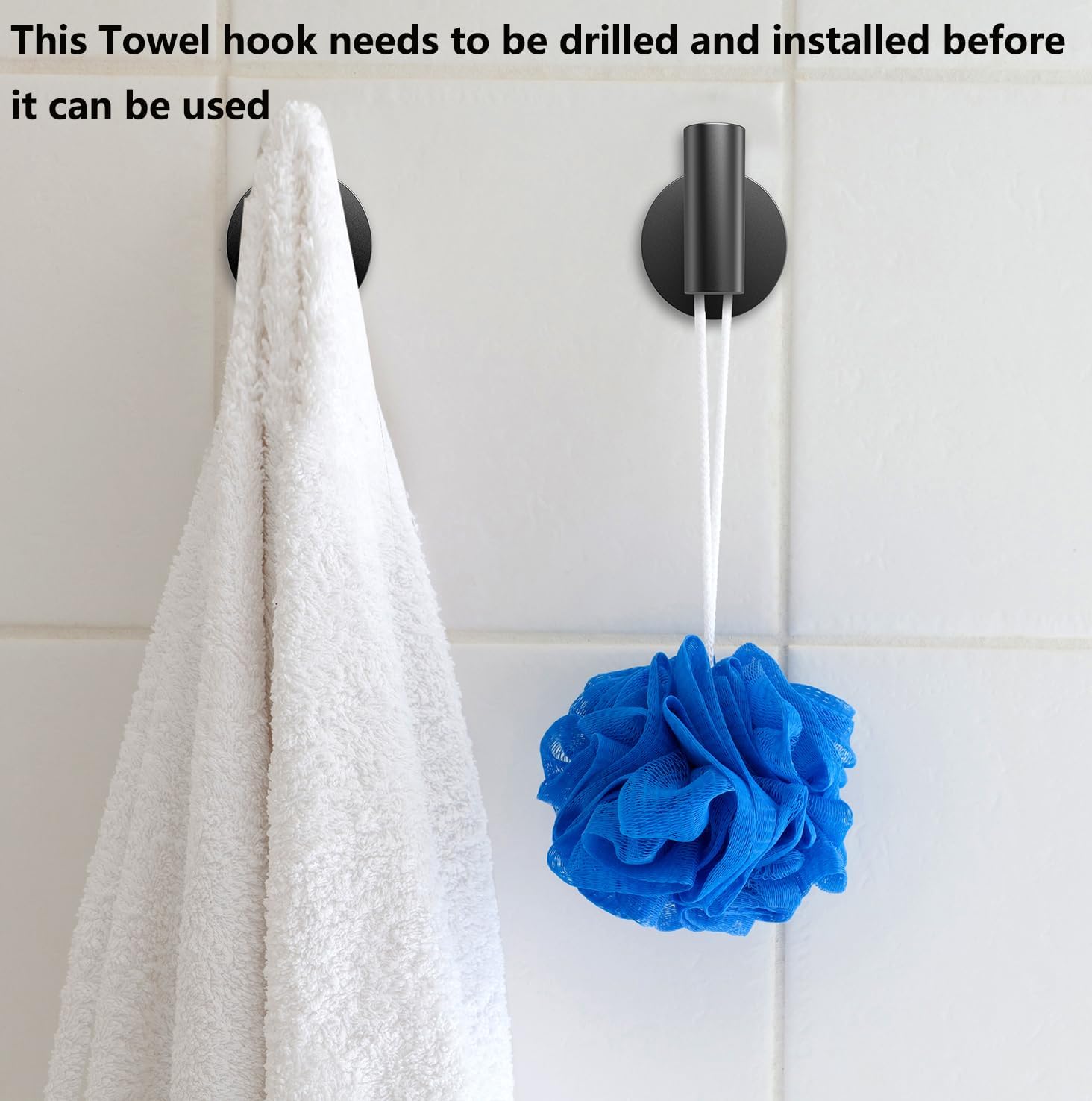 Towel Hooks Bathroom Coat Robe Wall Hook Heavy Duty