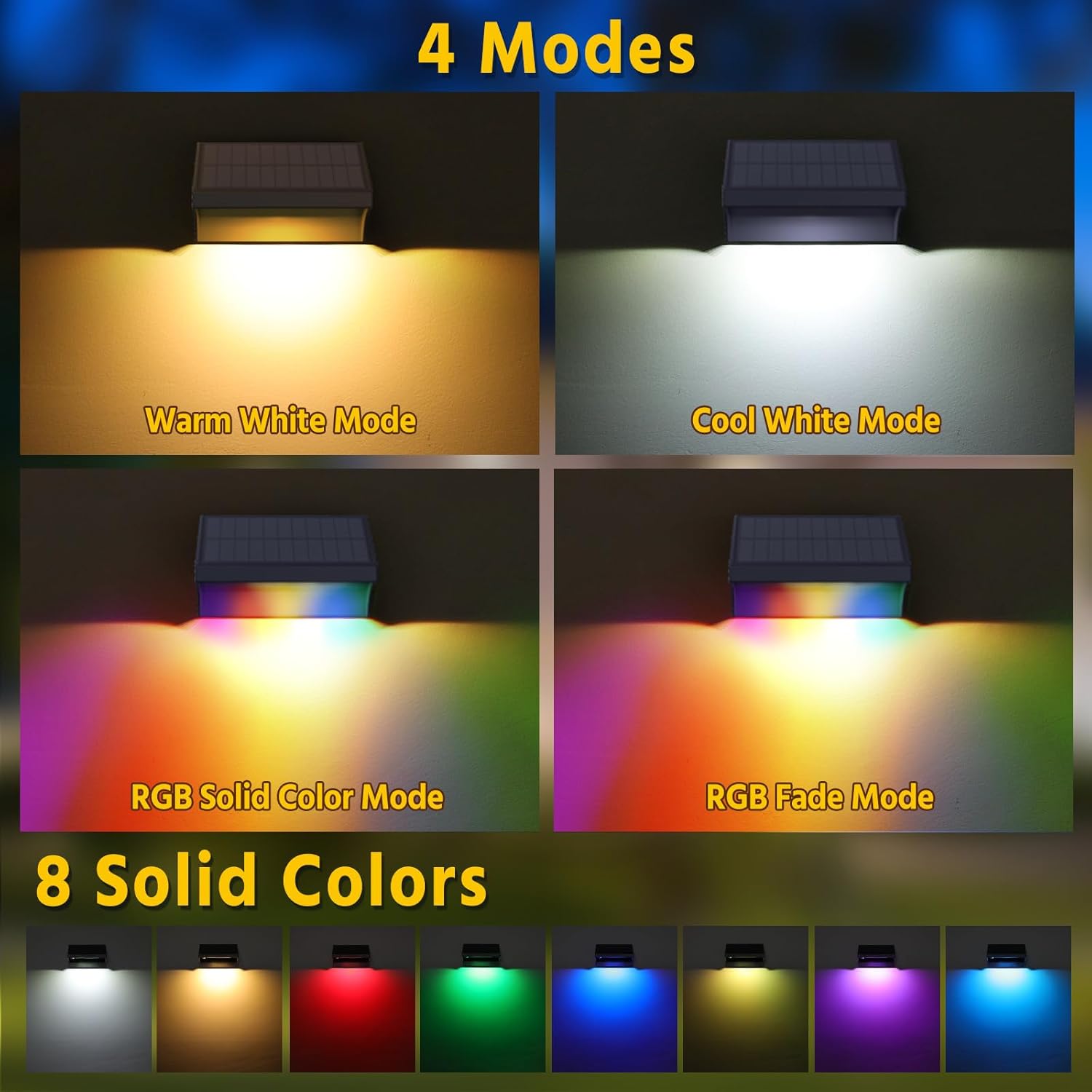 NIORSUN Outdoor Fence Waterproof LED Solar Lights