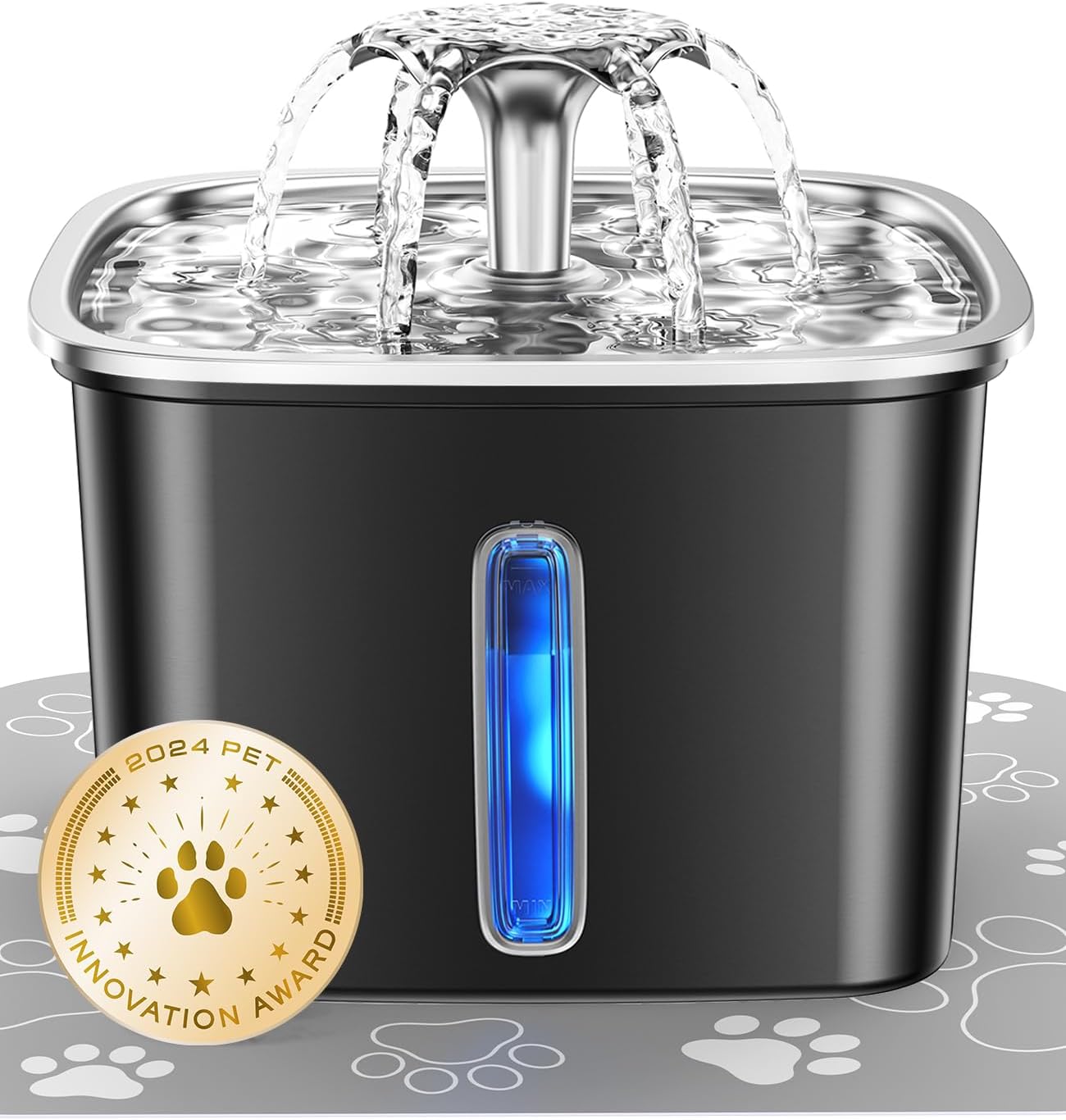 Veken 95oz Stainless Steel Cat Water Fountain