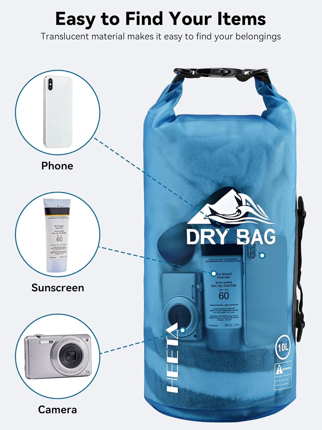 HEETA Waterproof Dry Bag for Travel