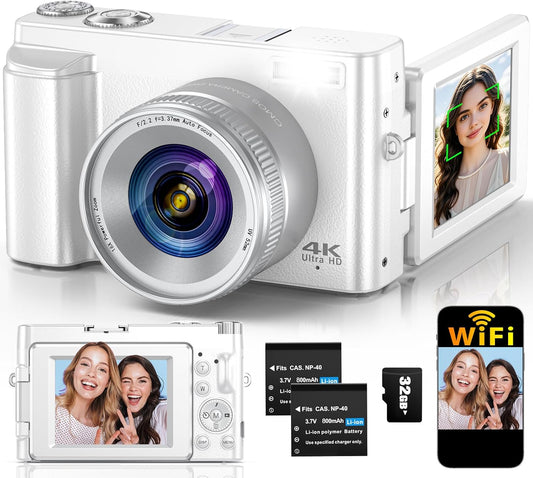 4K 64MP Autofocus Vlogging Camera WiFi