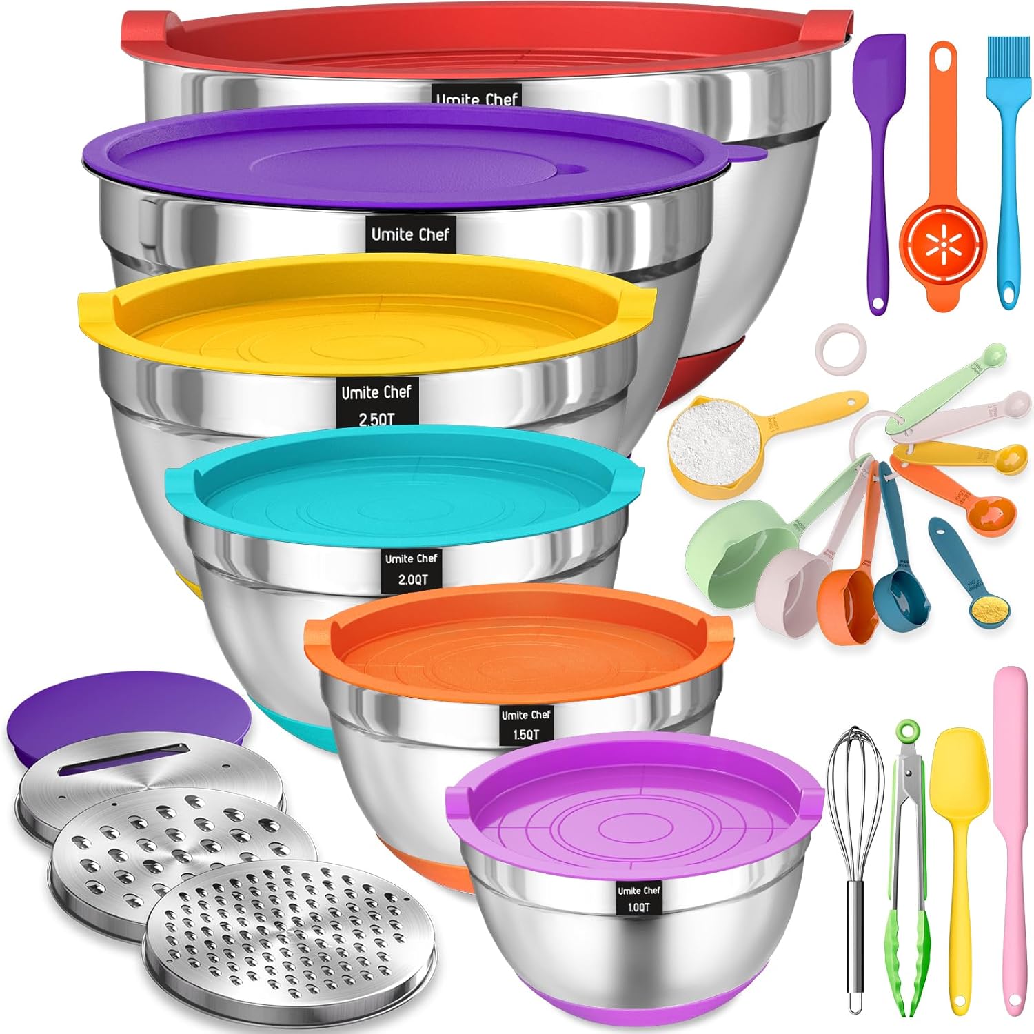 Mixing Bowls with Airtight Lids Set