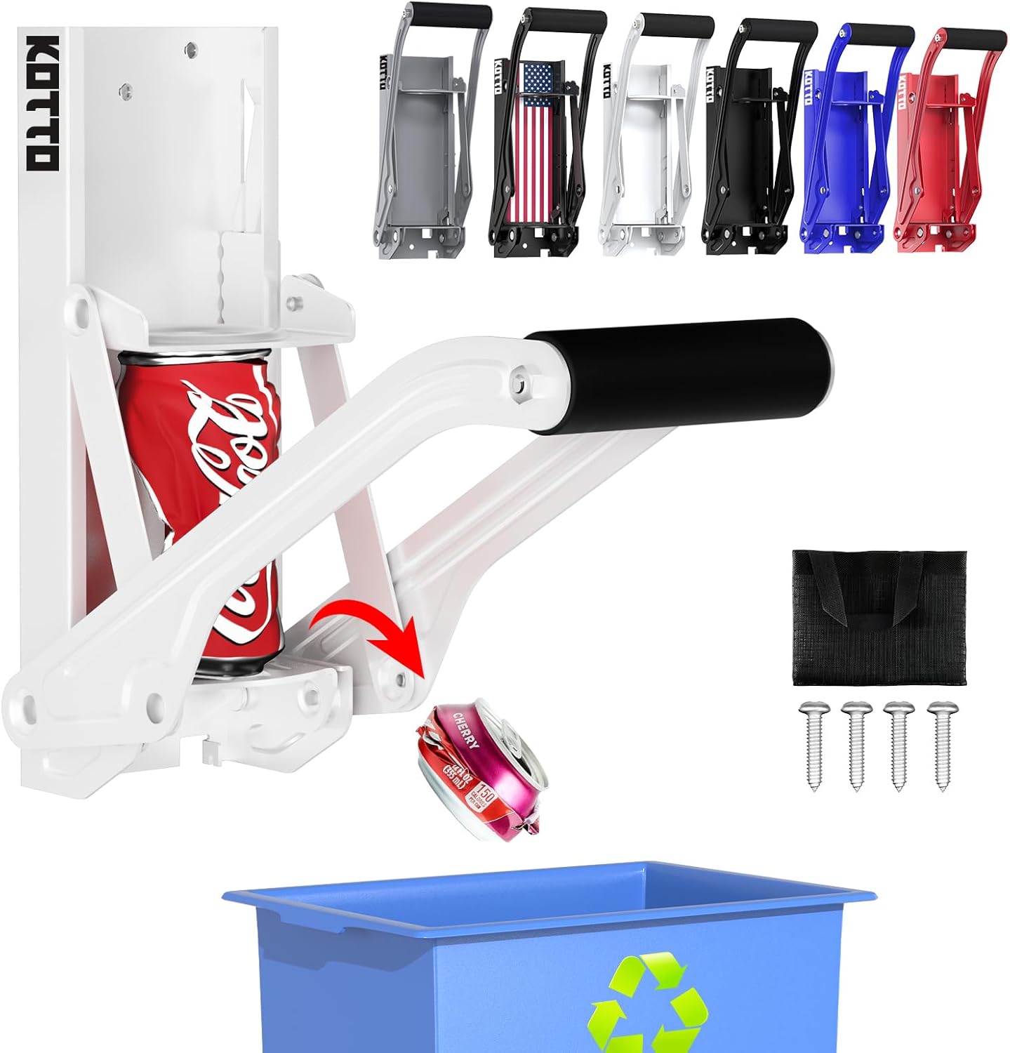 Kotto Can Crusher Wall Mounted Can Crushers