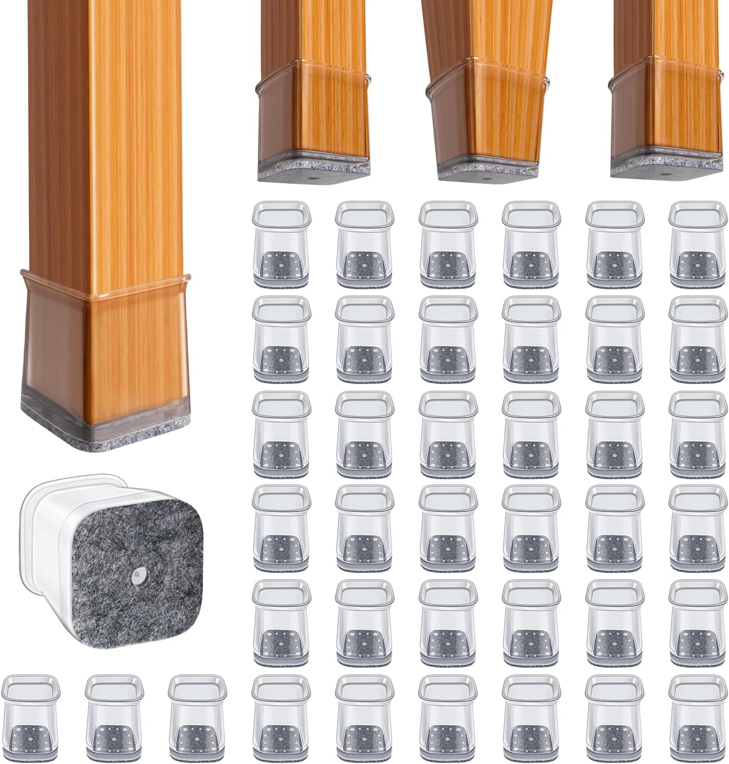 BUMACO 40Pcs Chair Leg Floor Protectors
