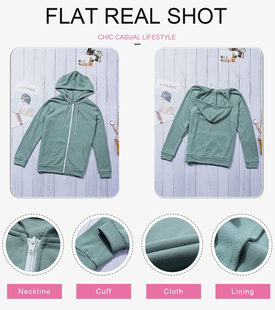 Dokotoo Women's Full Zip Up Hoodie for Women