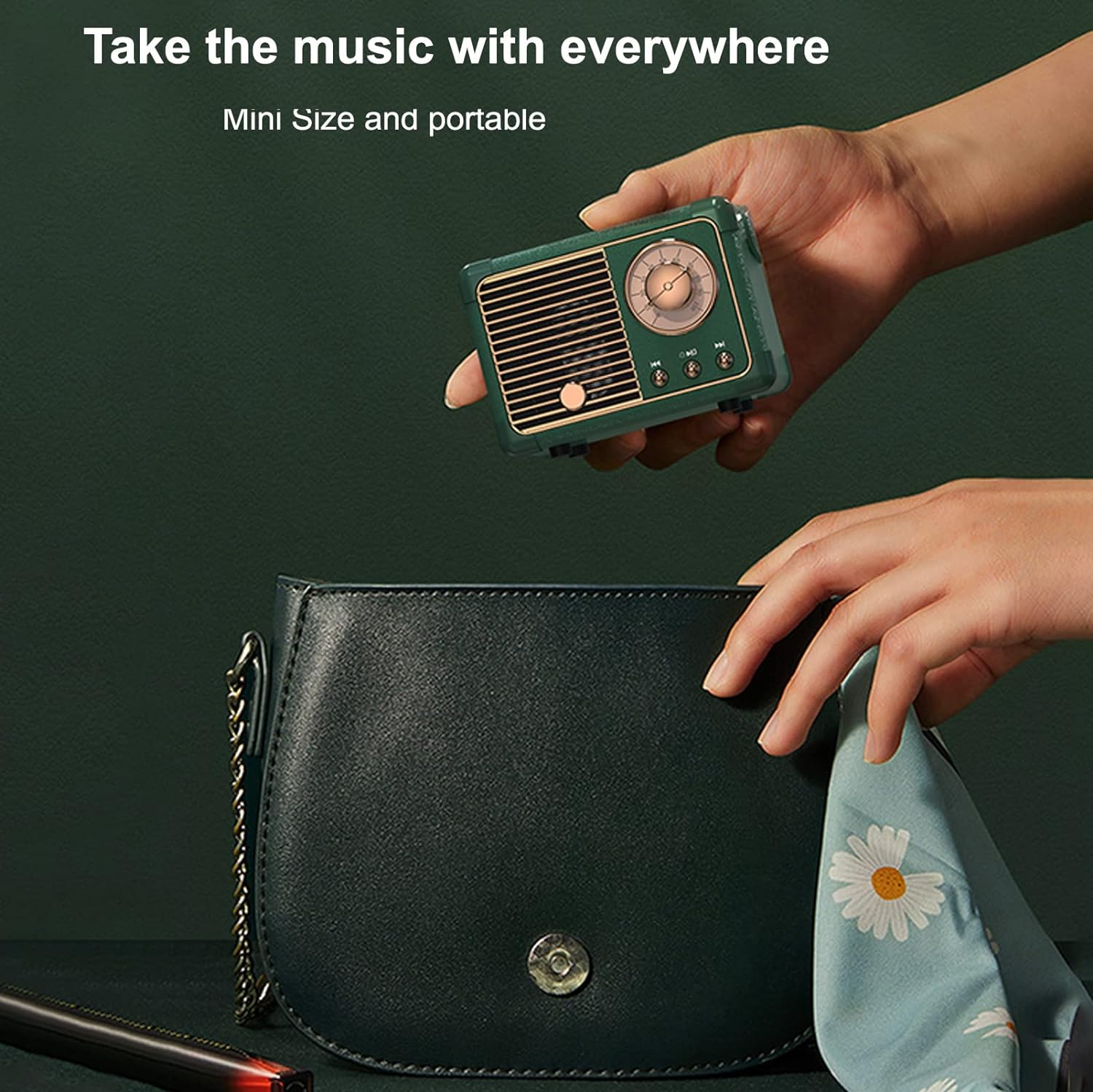 Dosmix Retro Bluetooth Speaker Vintage Decor Mini Speaker