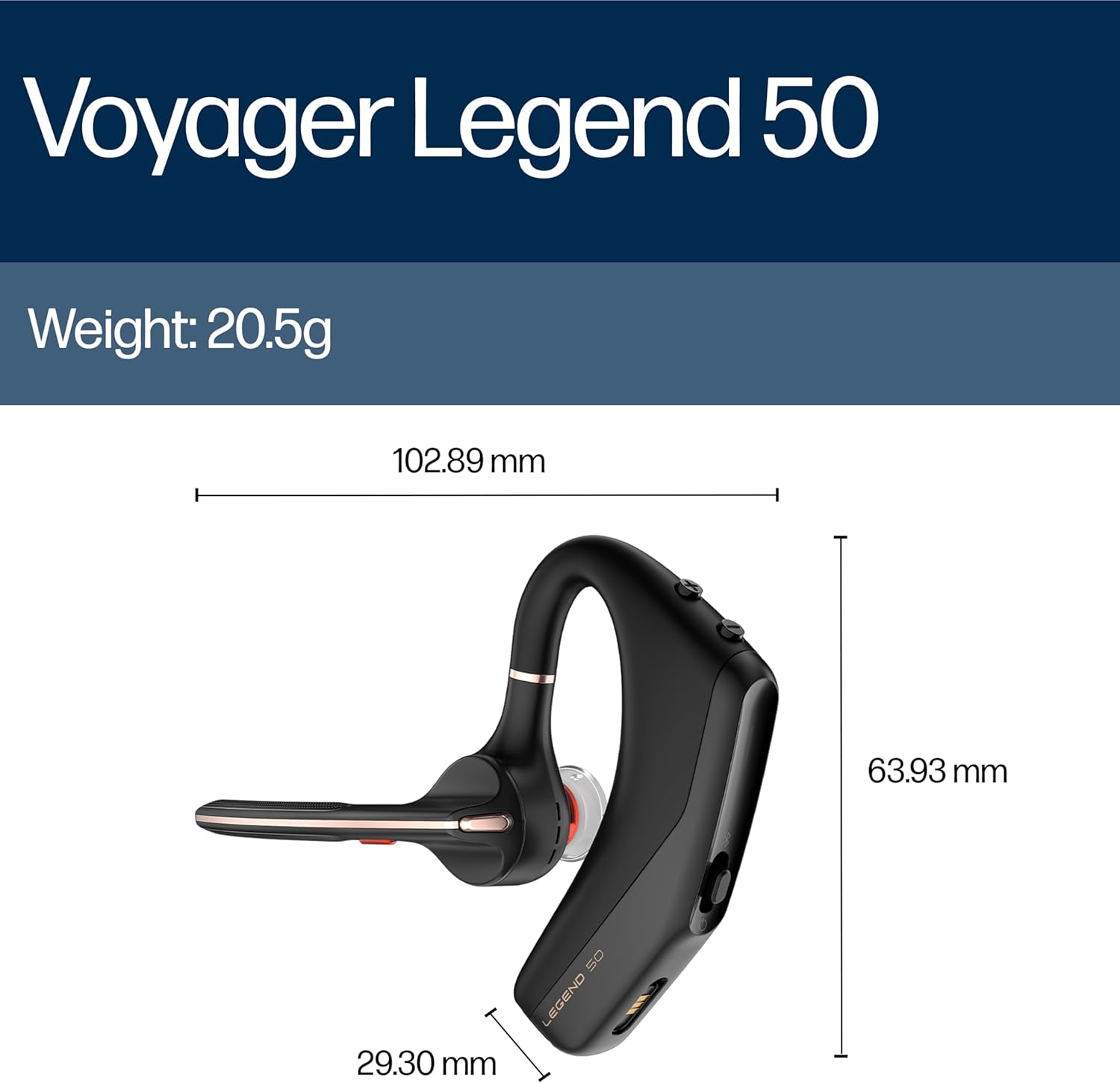 POLY Voyager Legend 50  Bluetooth Wireless Headset with Mic