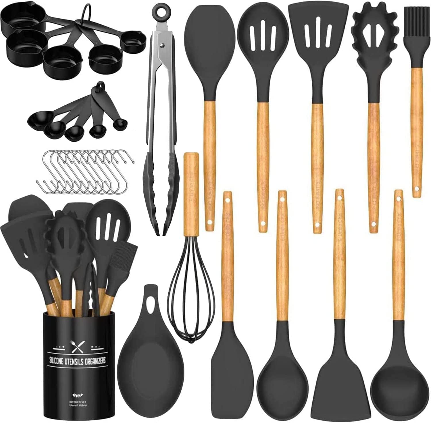 Umite Chef 33-Piece Silicone Kitchen Utensils Set