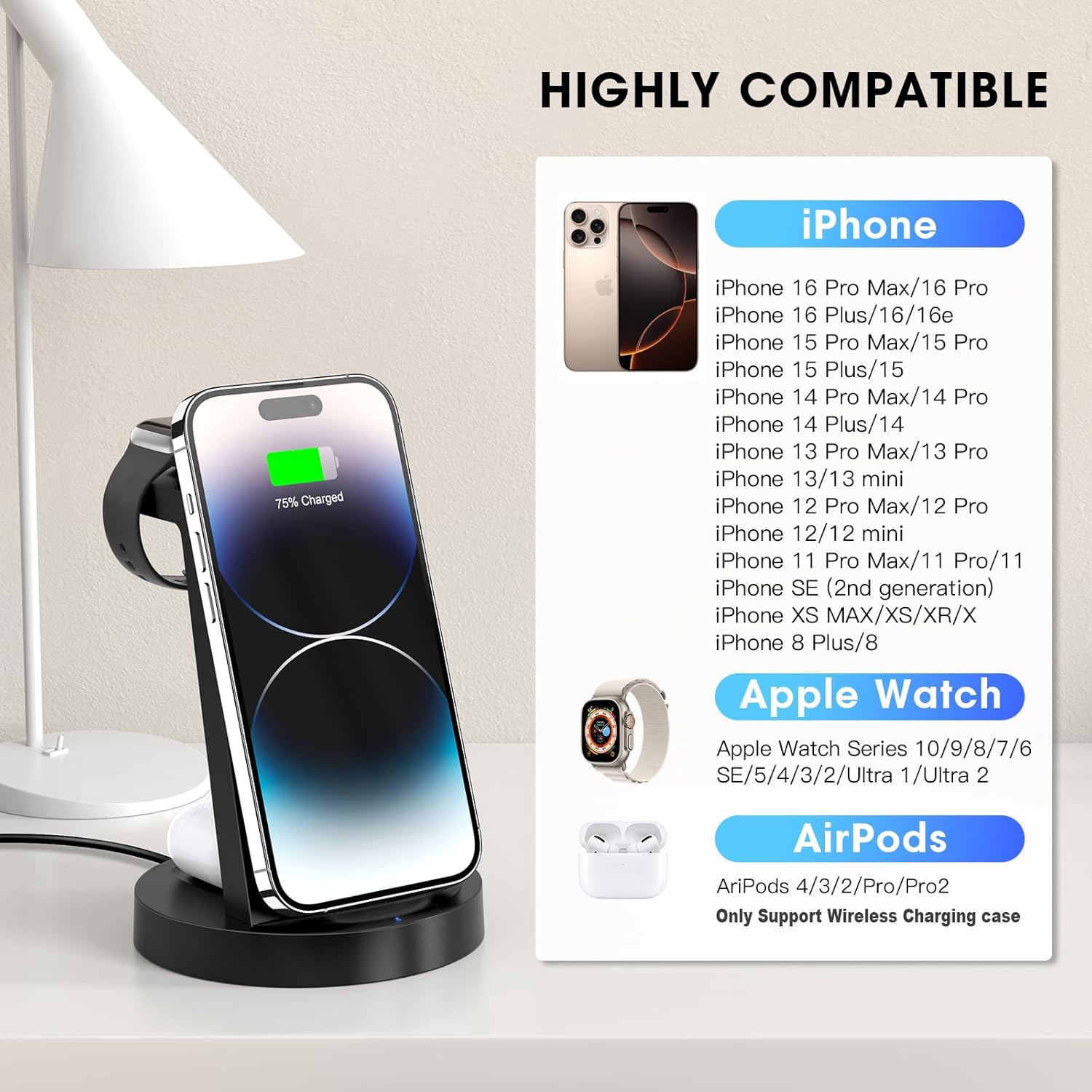 3-in-1 Wireless Charging Station for iPhone