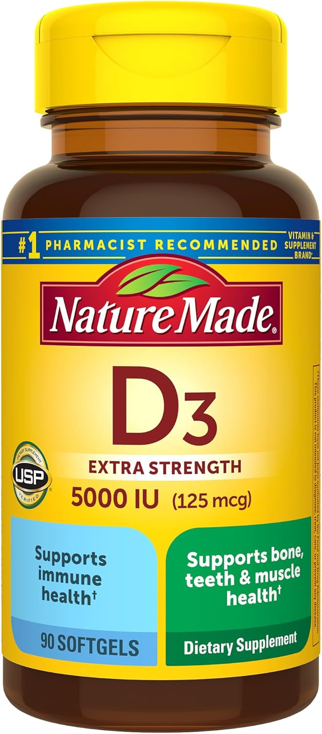 Nature Made Vitamin D3 5000IU Softgels