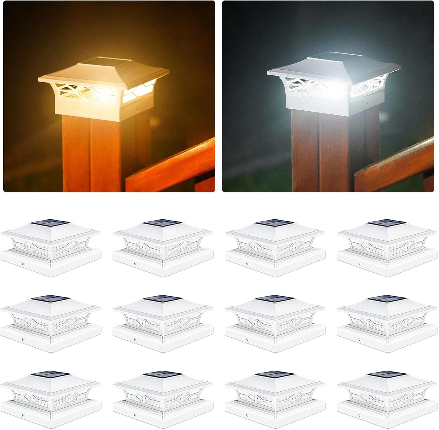 VOLISUN Solar Post Cap Lights for Dock Fence