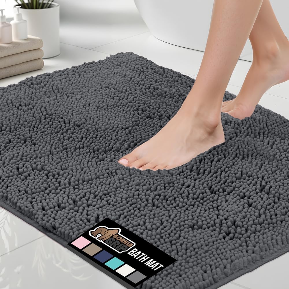 GORILLA GRIP Chenille Bath Rug