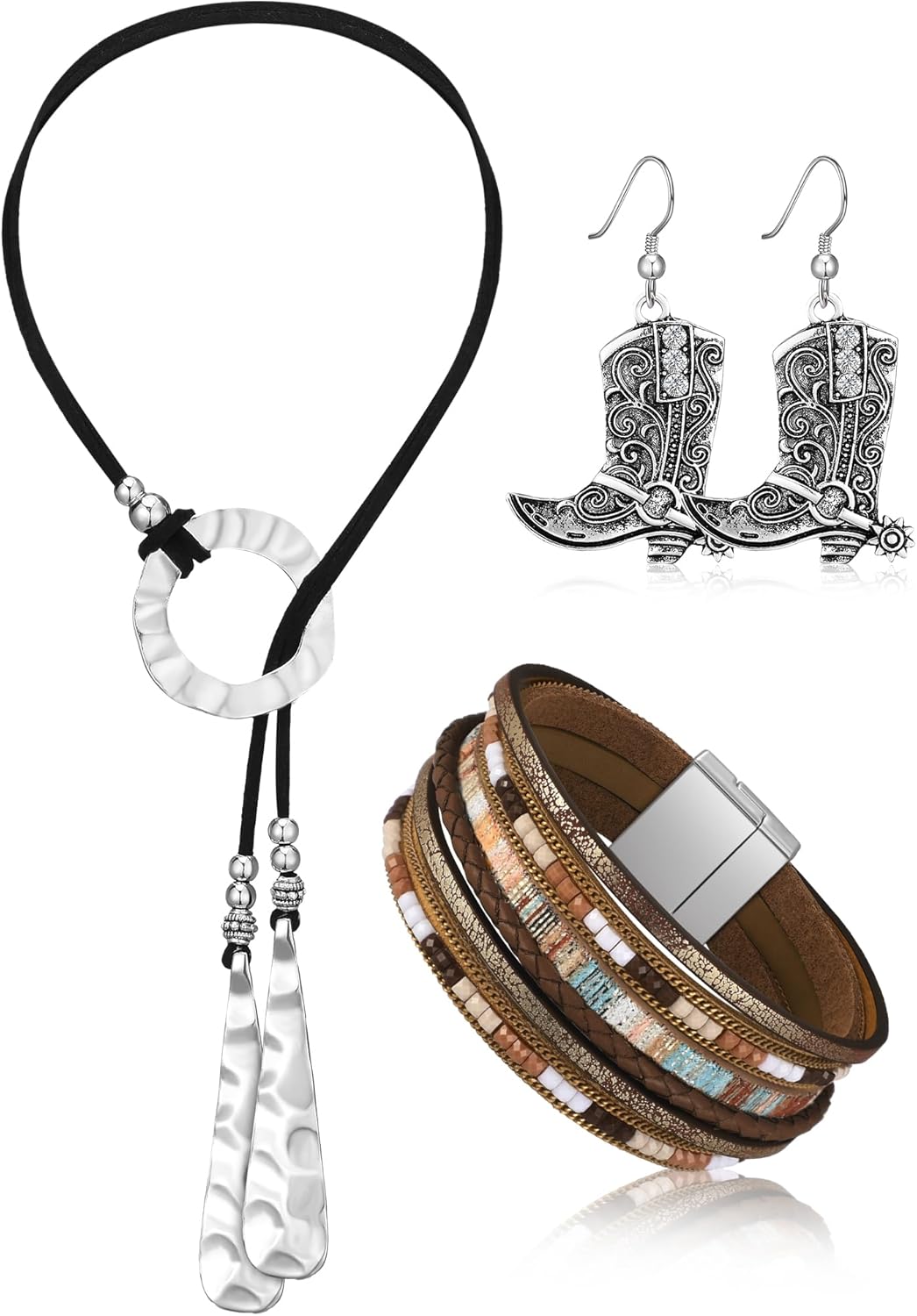 Rustic Style Boho Jewelry Set Women