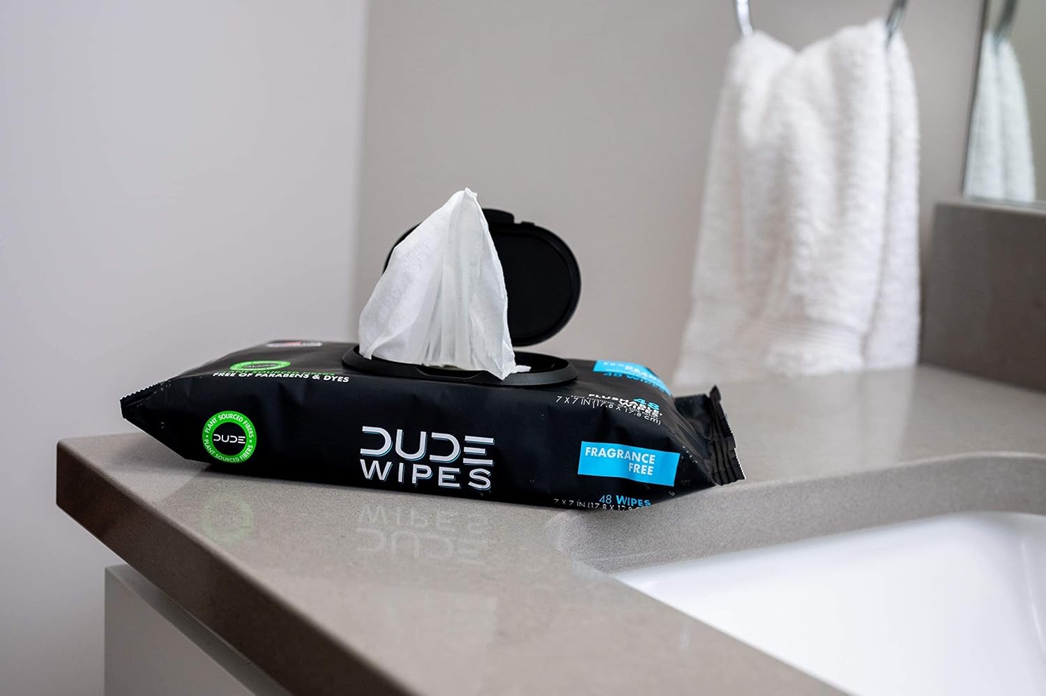 DUDE Wipes Flushable Wipes Unscented Extra-Large