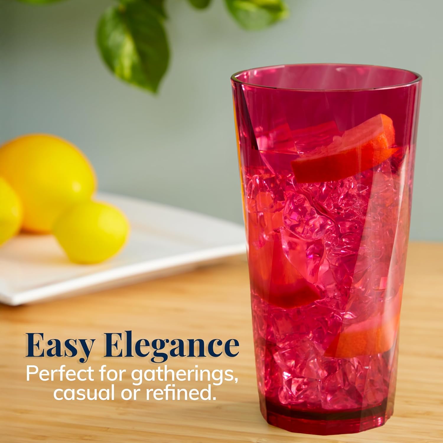 US Acrylic Optix Plastic Reusable Drinking Glasses