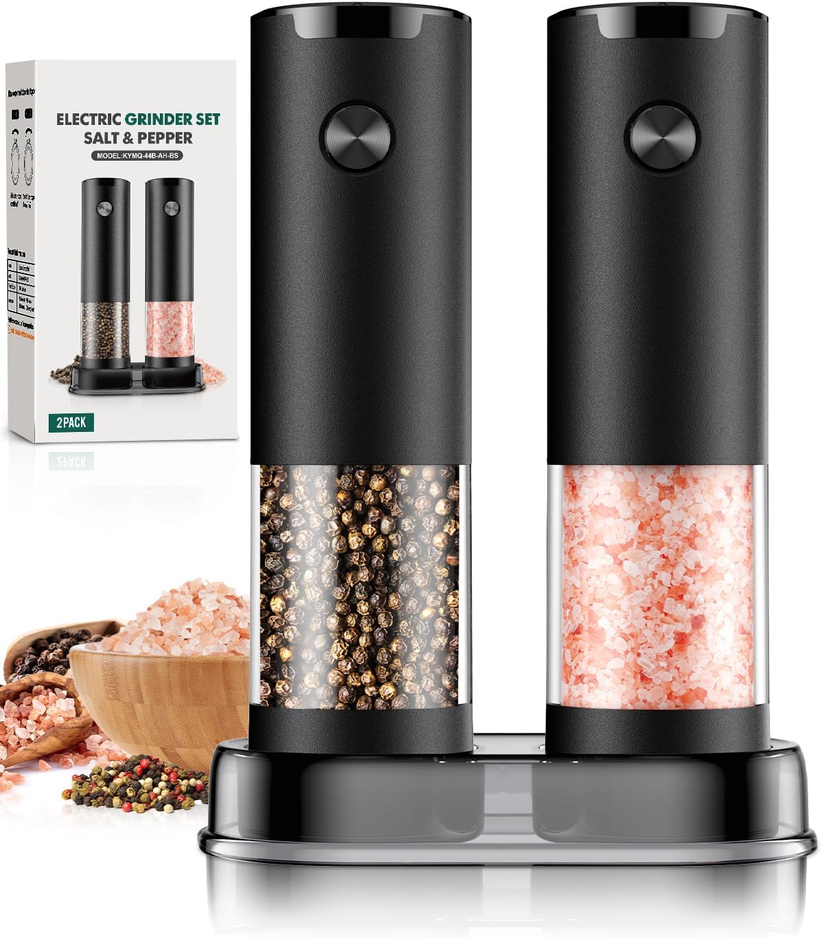 Electric Salt and Pepper Grinder Set