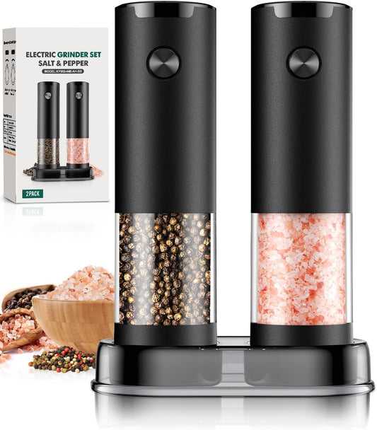 Electric Salt and Pepper Grinder Set