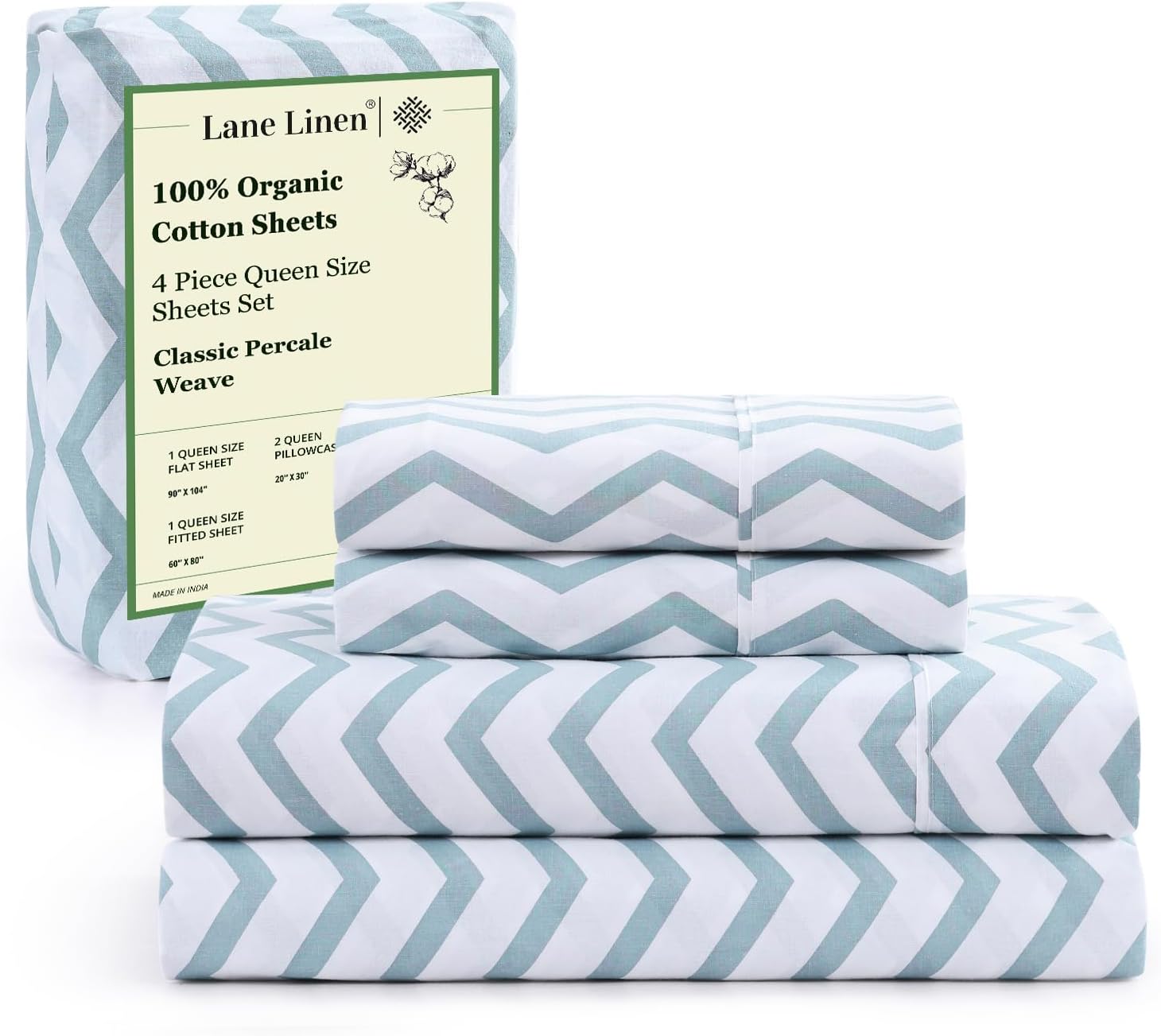 LANE LINEN Eco Friendly Cotton Queen Sheet Set