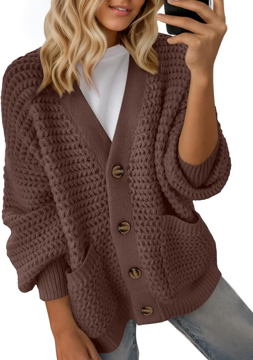 Long Sleeve Knit Sweater Coat for Women