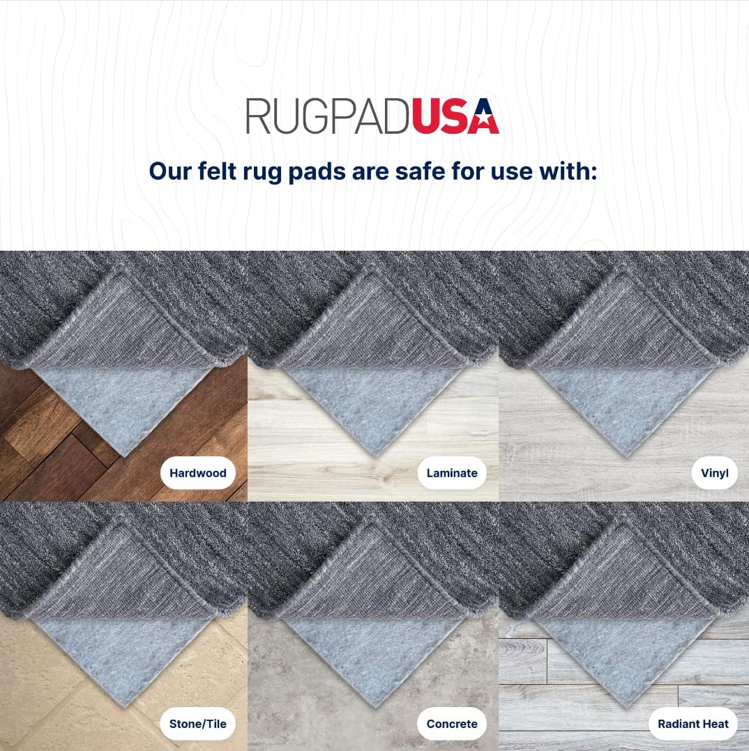 RUGPADUSA 9'x12' Felt Rug Pad 1/4" Thick