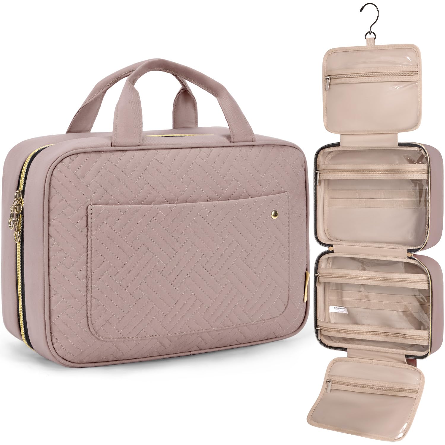 BAGSMART Hanging Toiletry Bag Travel Organizer