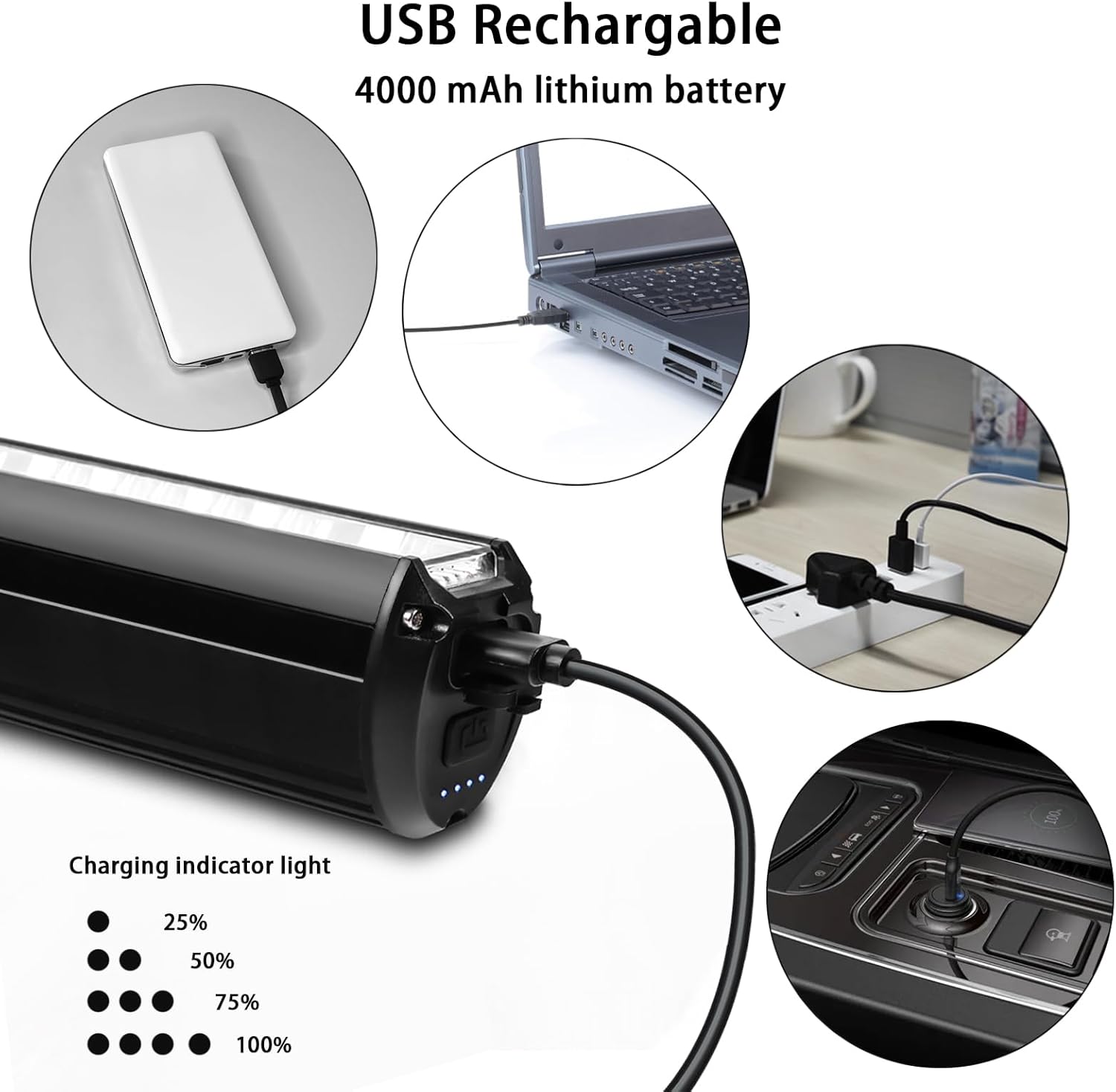 Super Bright LED Bike Light USB Rechargeable Headlights