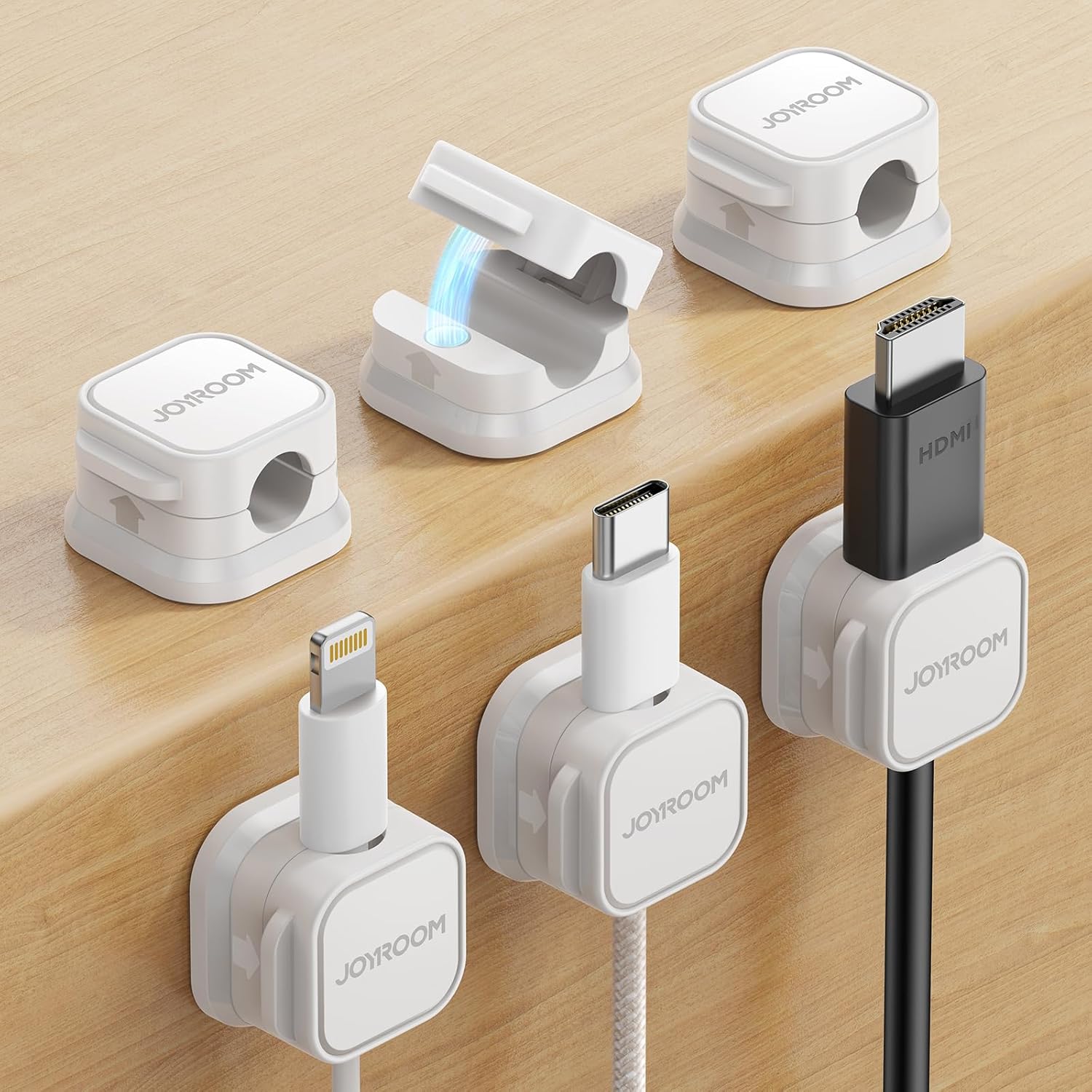 Magnetic Cable Clips [Cable Smooth Adjustable] Cord Holder