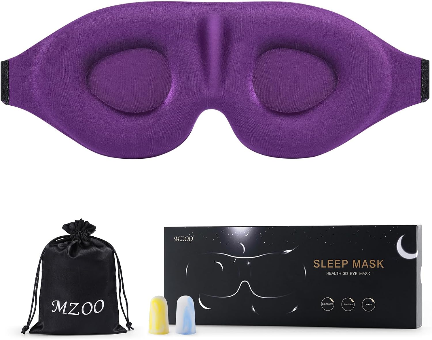 MZOO 3D Sleep Eye Mask Travel Blindfold