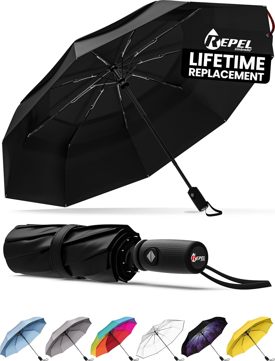 REPEL Windproof Travel Umbrella