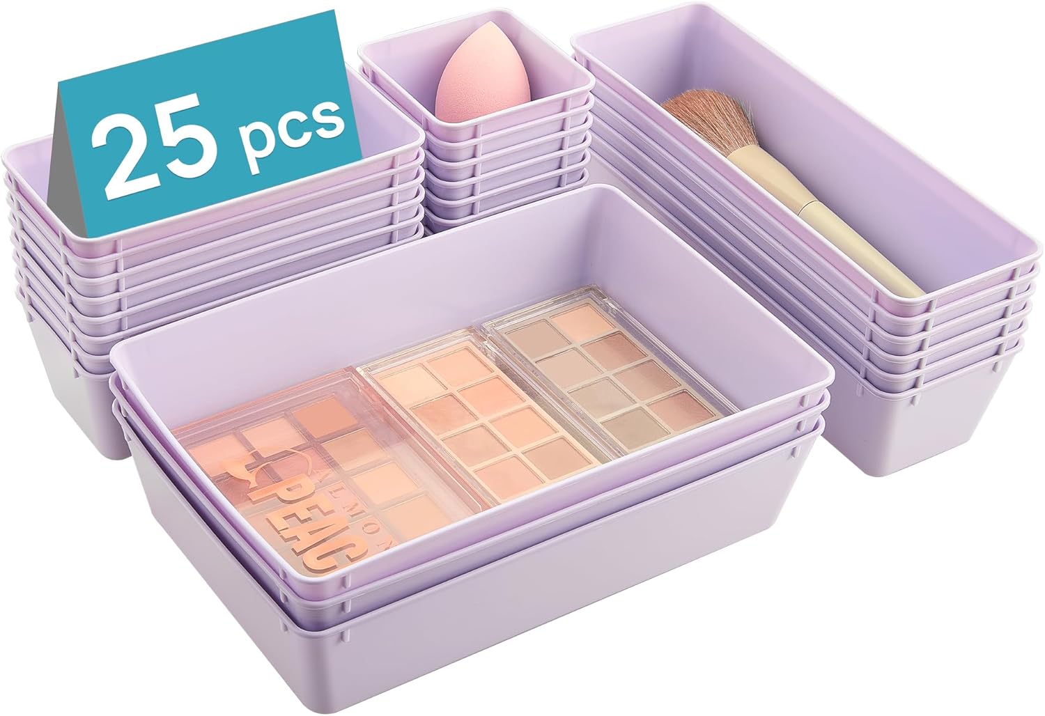 Vtopmart 25PCS Clear Drawer Organizer Set