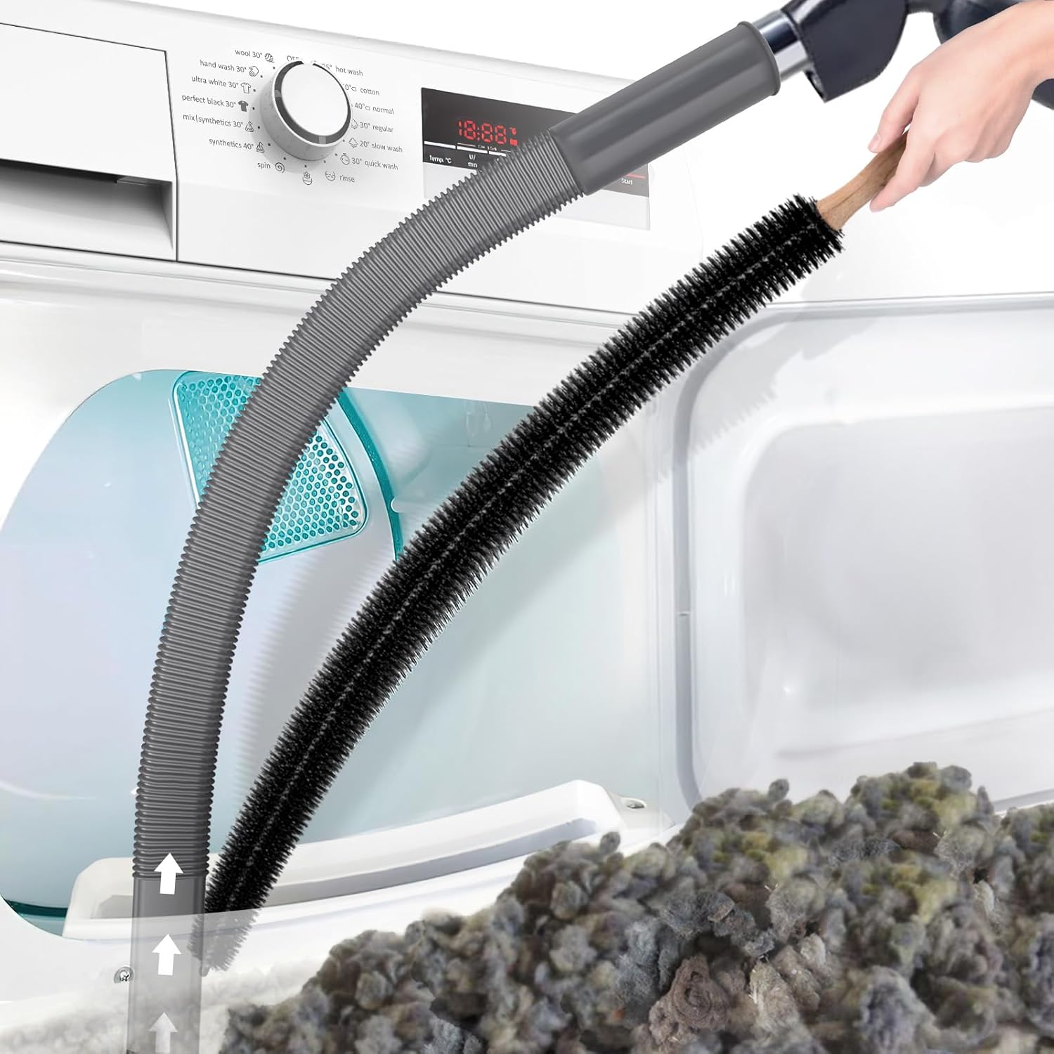 2 Pieces Dryer Vent Cleaner Kit Compatible