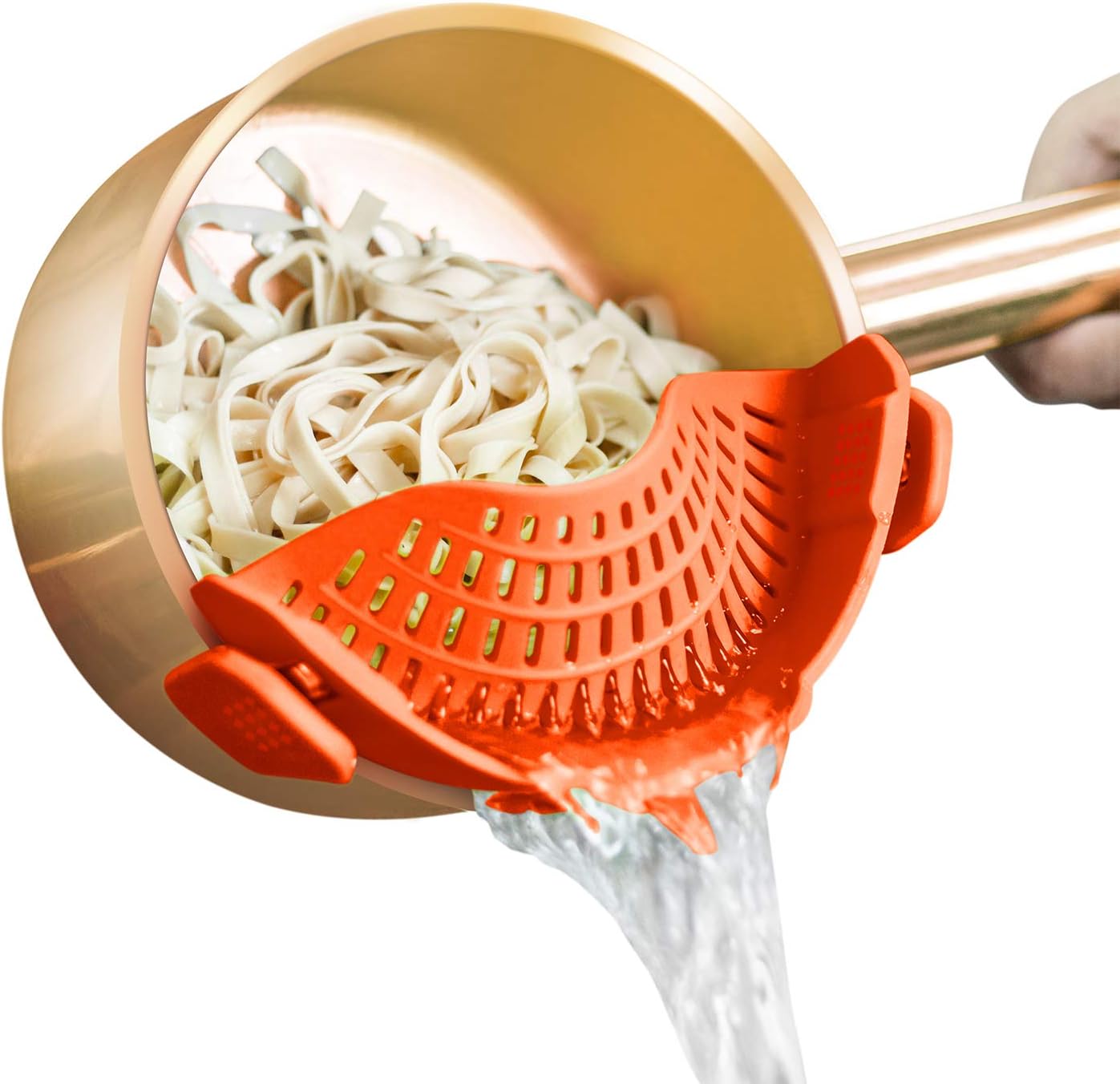 AUOON Clip On Strainer Silicone for All Pots and Pans